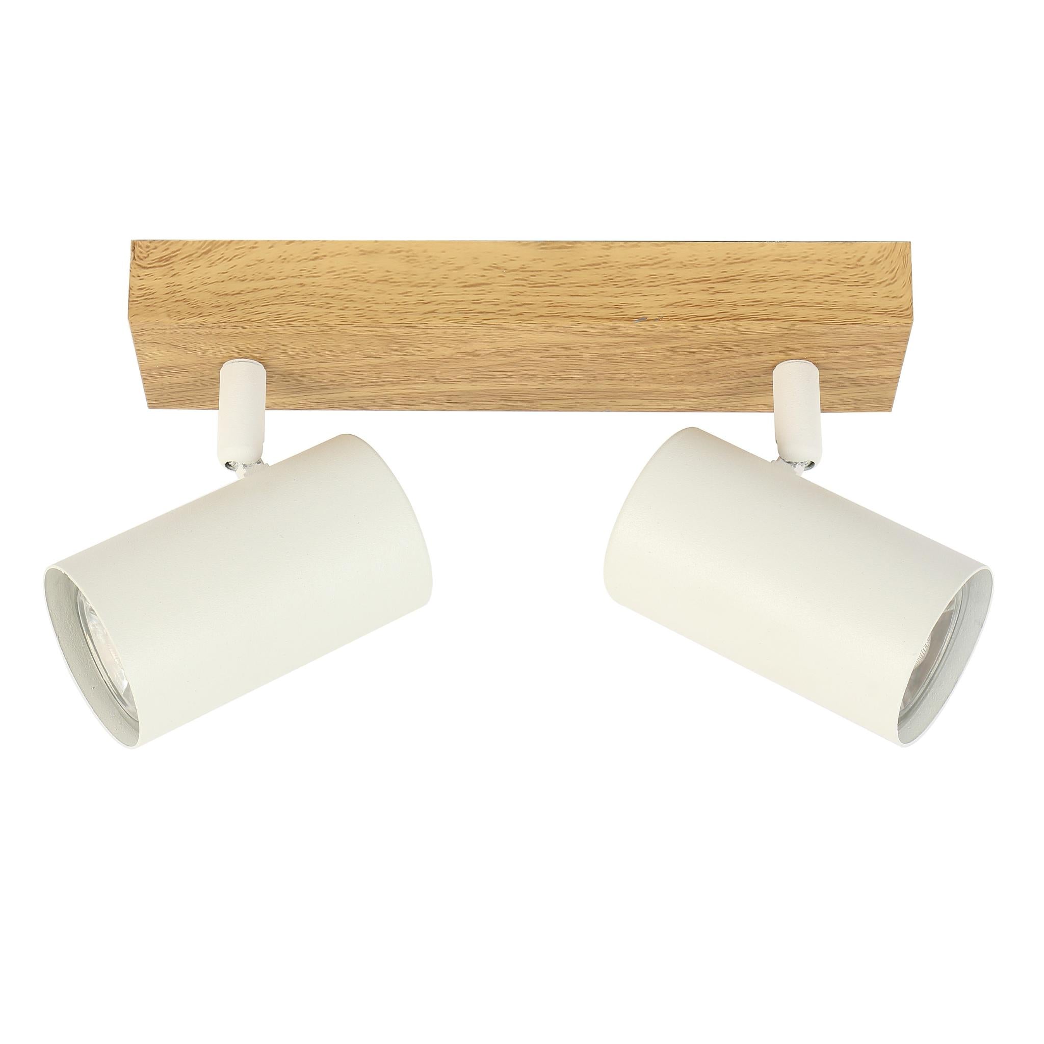Quentin 838502-37 - 2-piece spotlight - Sand white - wood