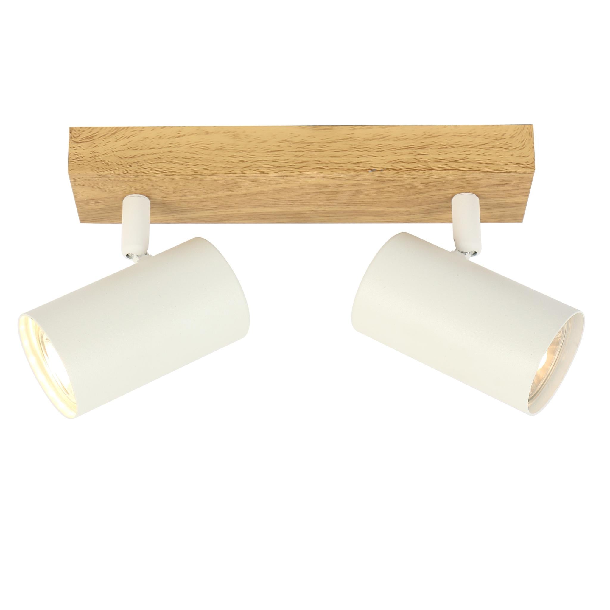 Quentin 838502-37 - 2-piece spotlight - Sand white - wood