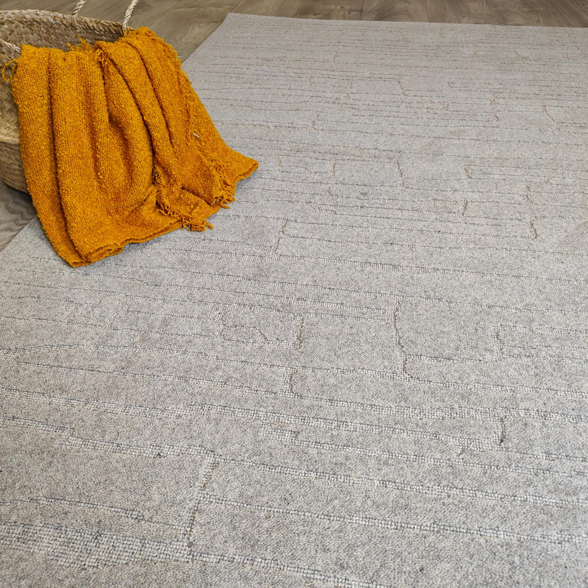 Rifts-H Wool rug - gray