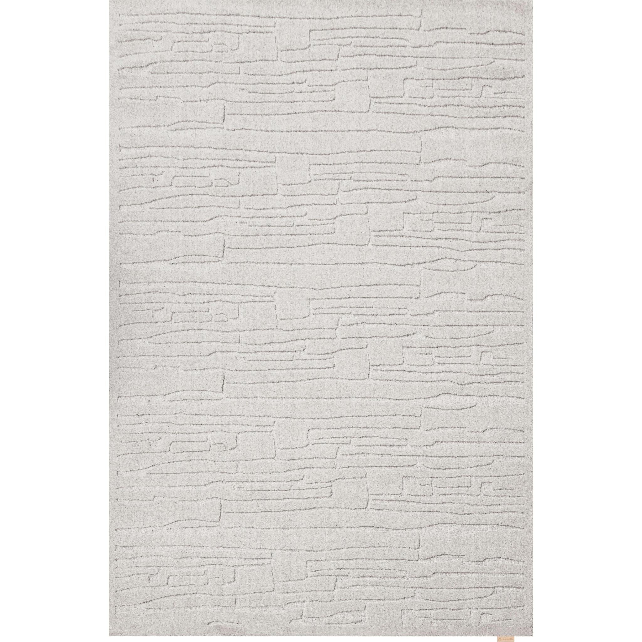 Rifts-H Wool rug - light gray