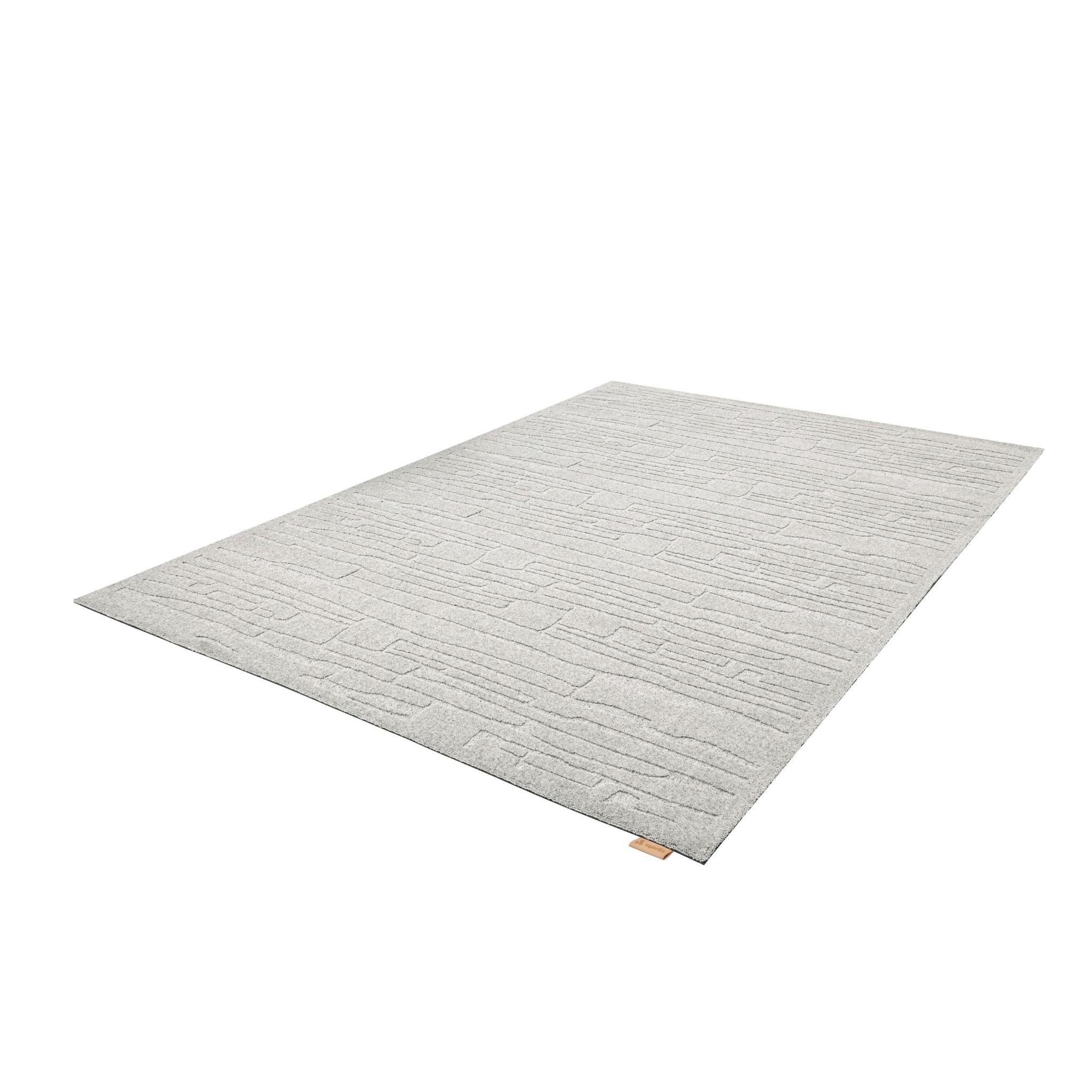 Rifts-H Wool rug - light gray