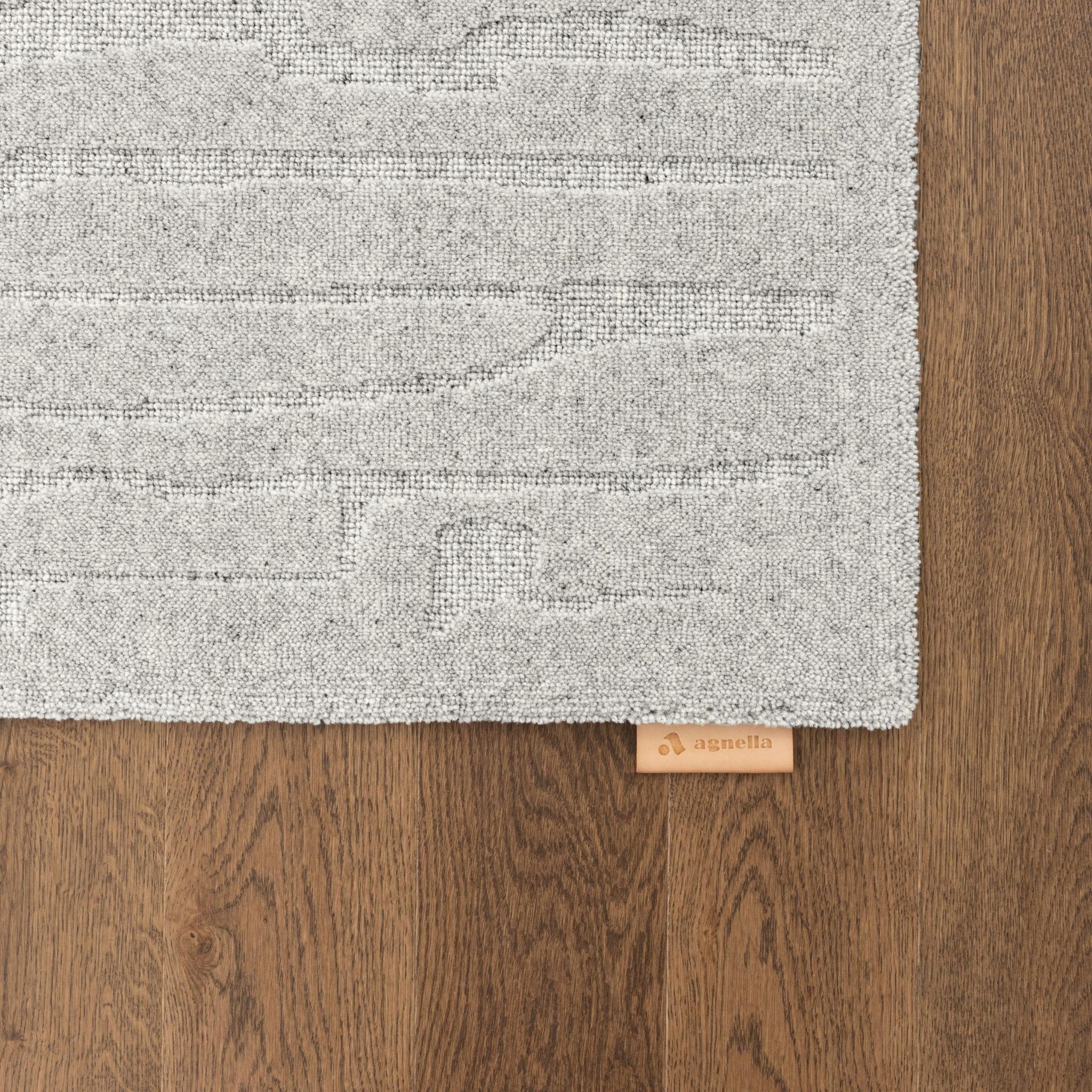 Rifts-H Wool rug - light gray