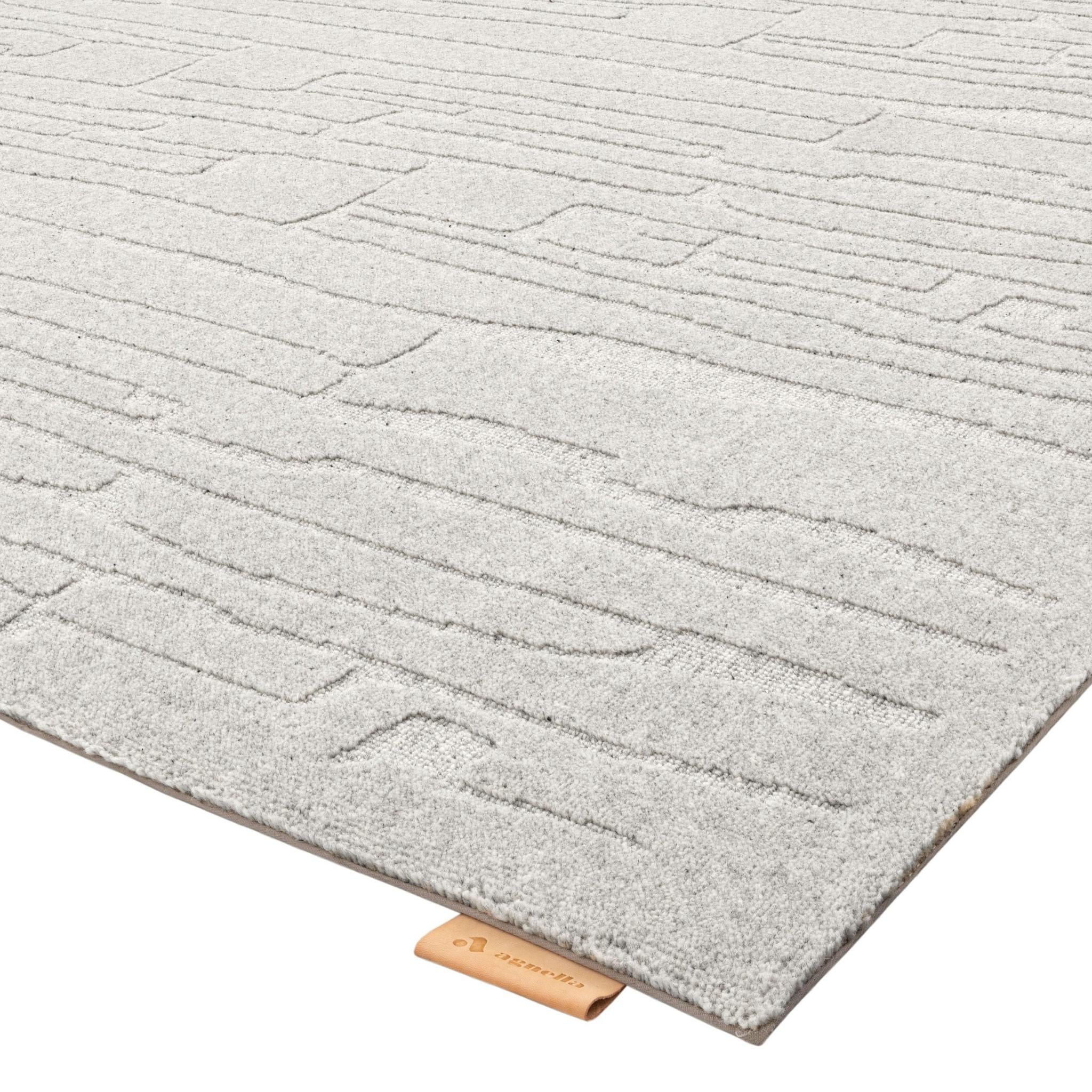 Rifts-H Wool rug - light gray