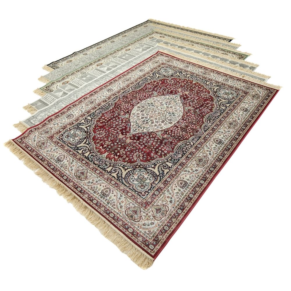 Royal viscose rug - red