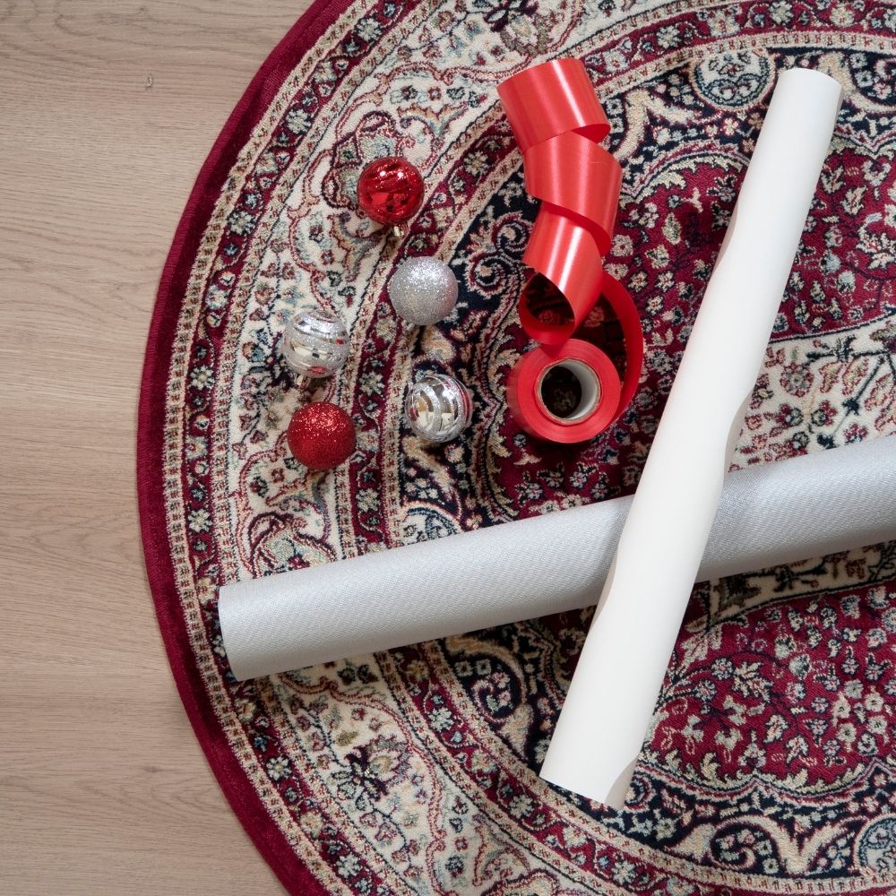 Royal viscose rug - red