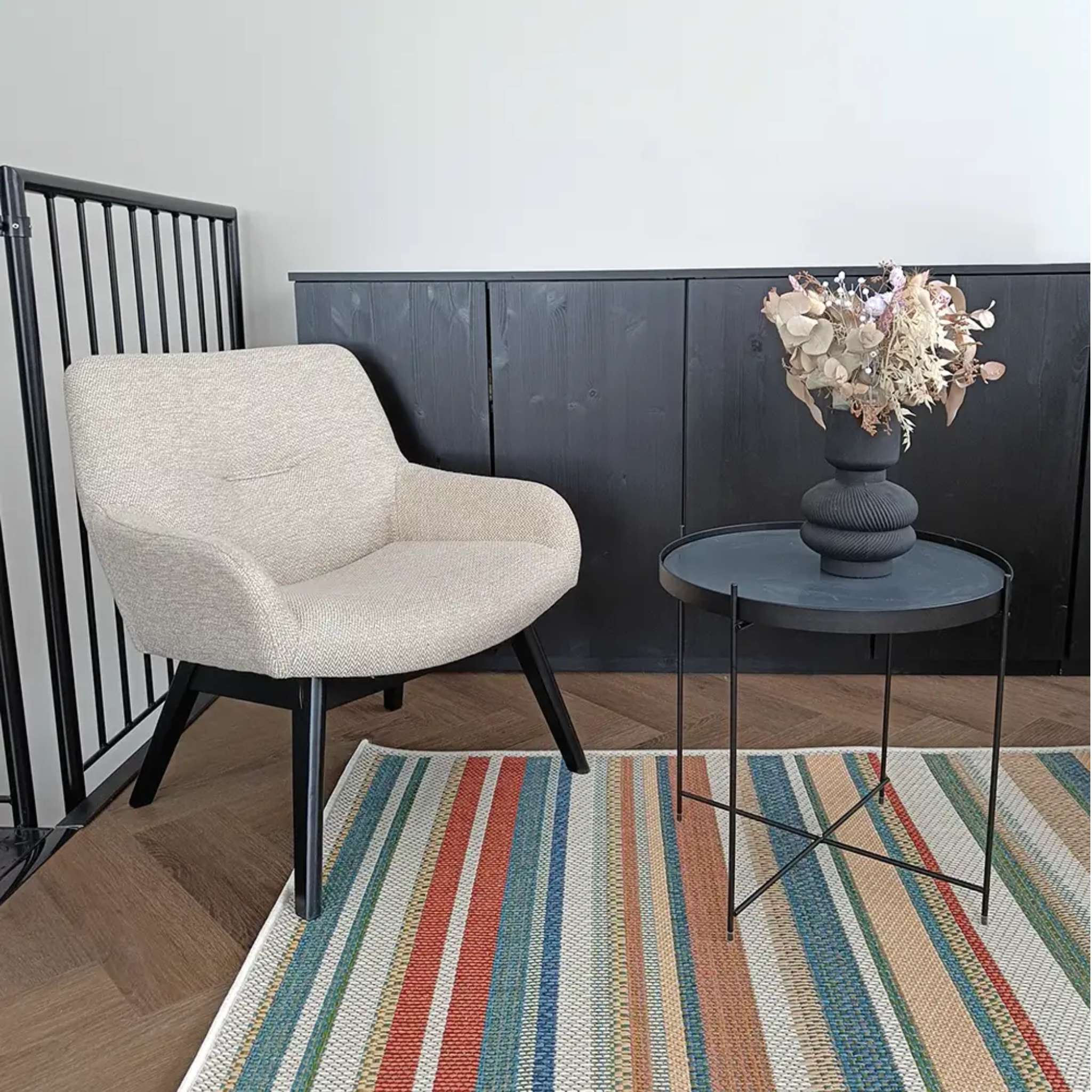 Ruska Flatweave rug roll - colorful