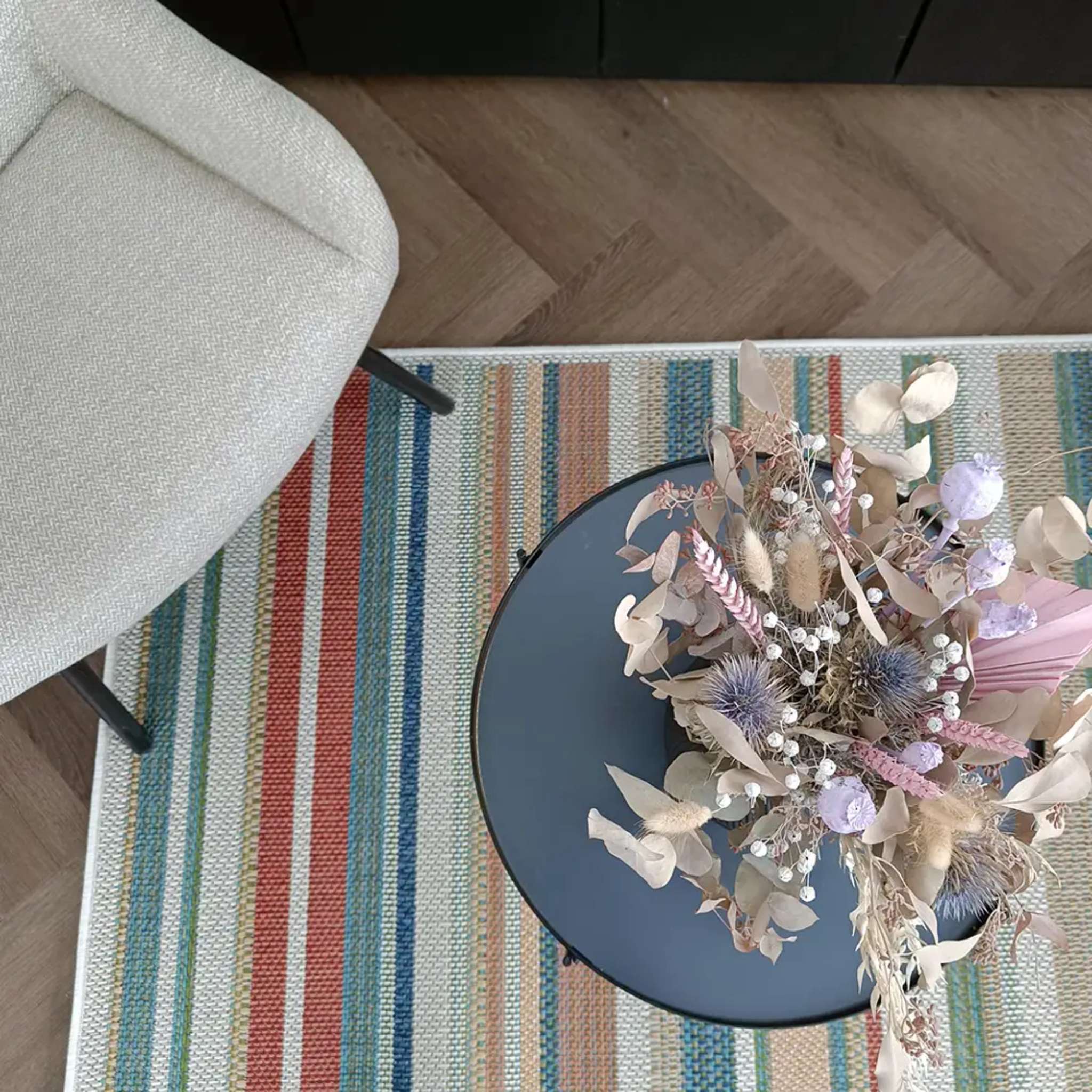 Ruska Flatweave rug roll - colorful