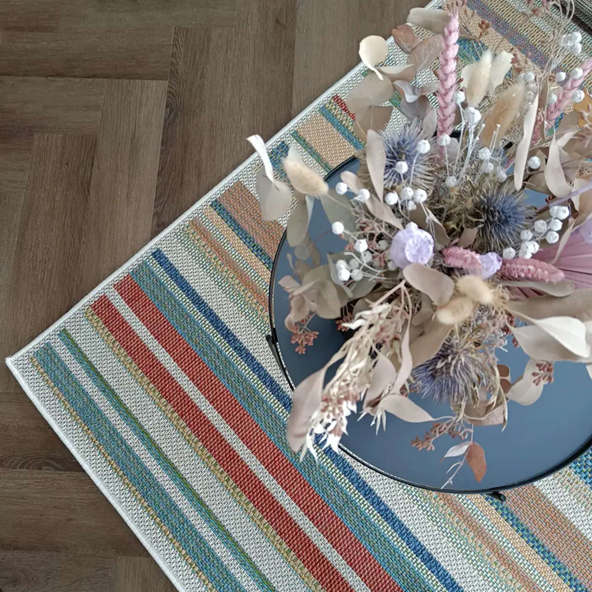 Ruska Flatweave rug roll - colorful