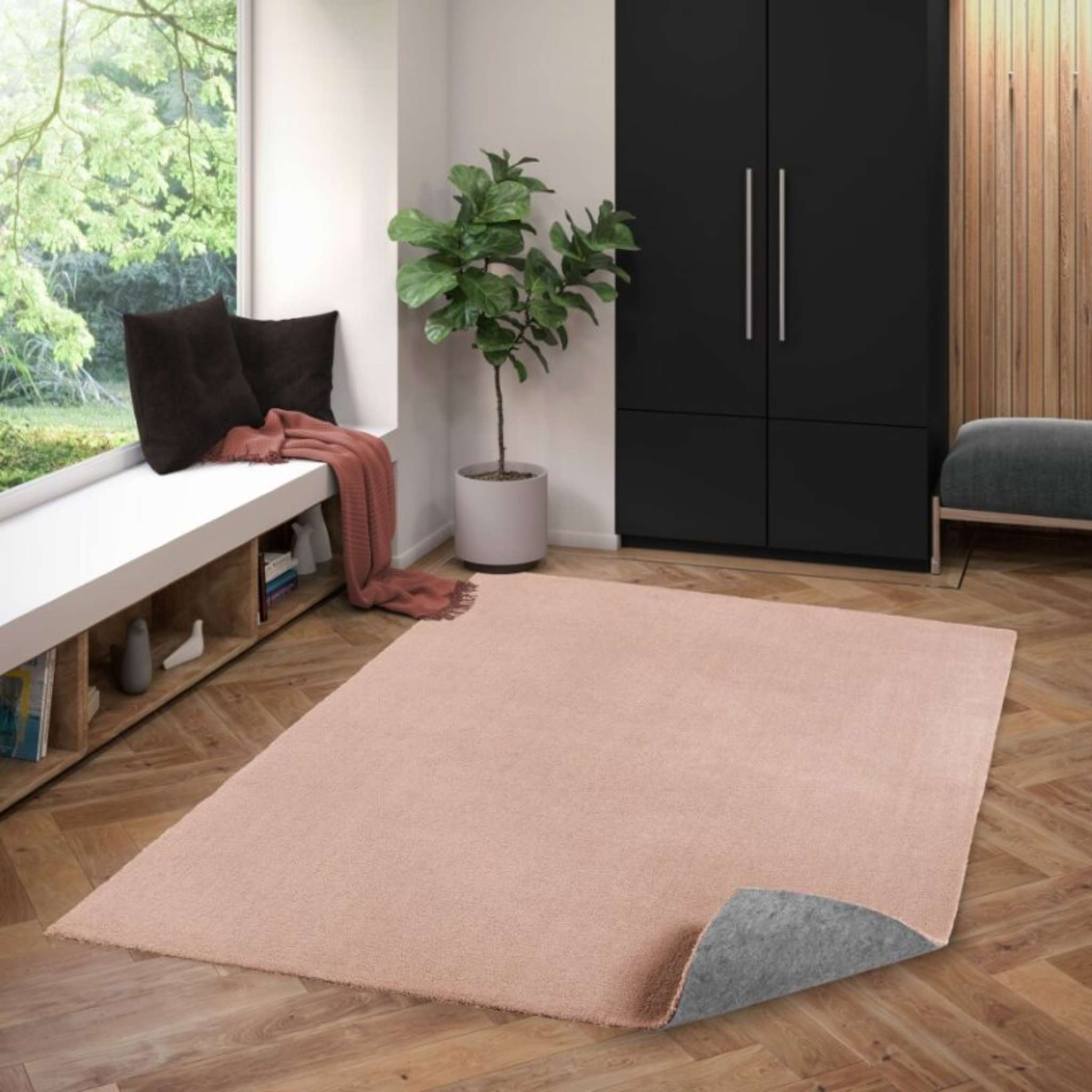Serena Pile rug - pink