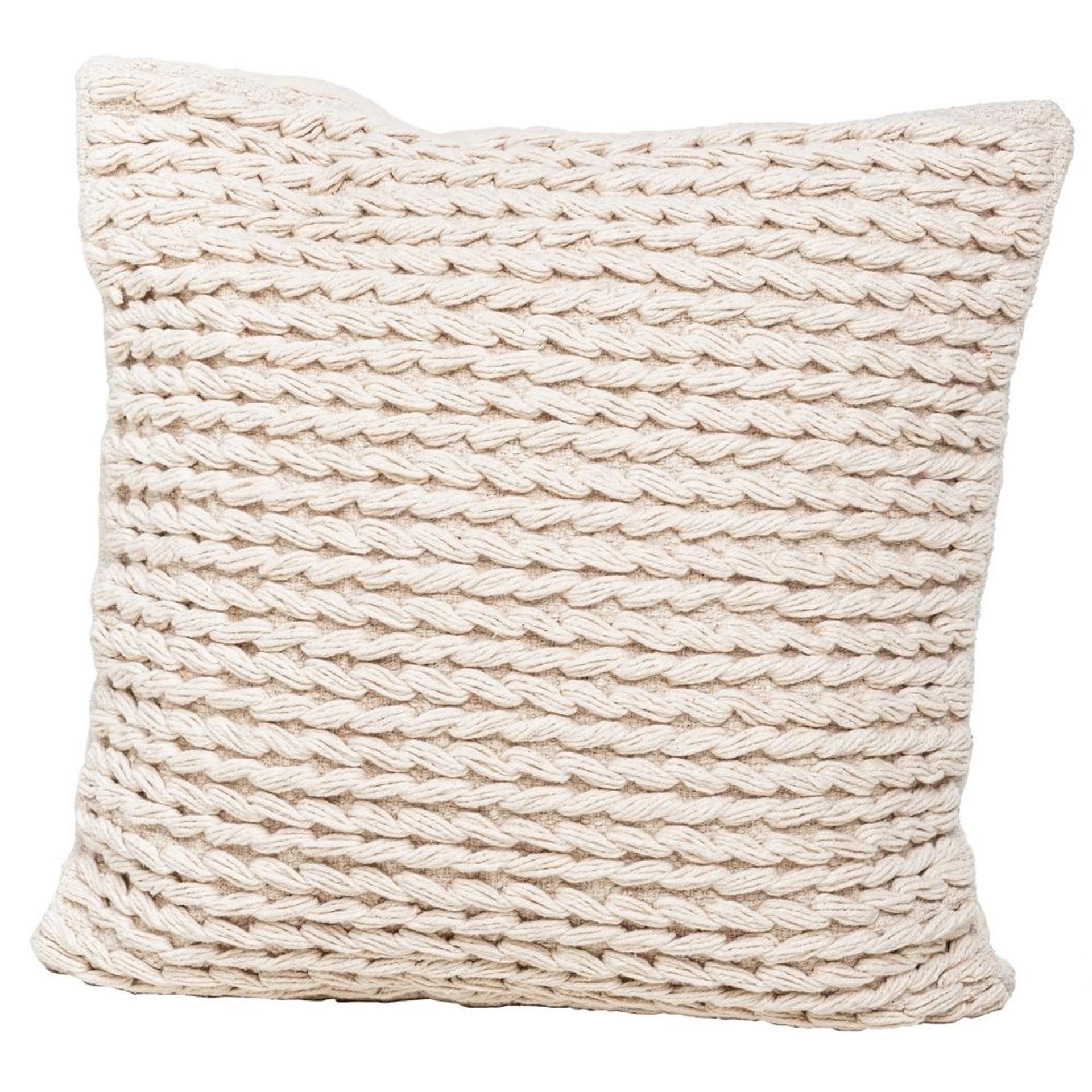 Sulo cushion - Natural white. (braided)