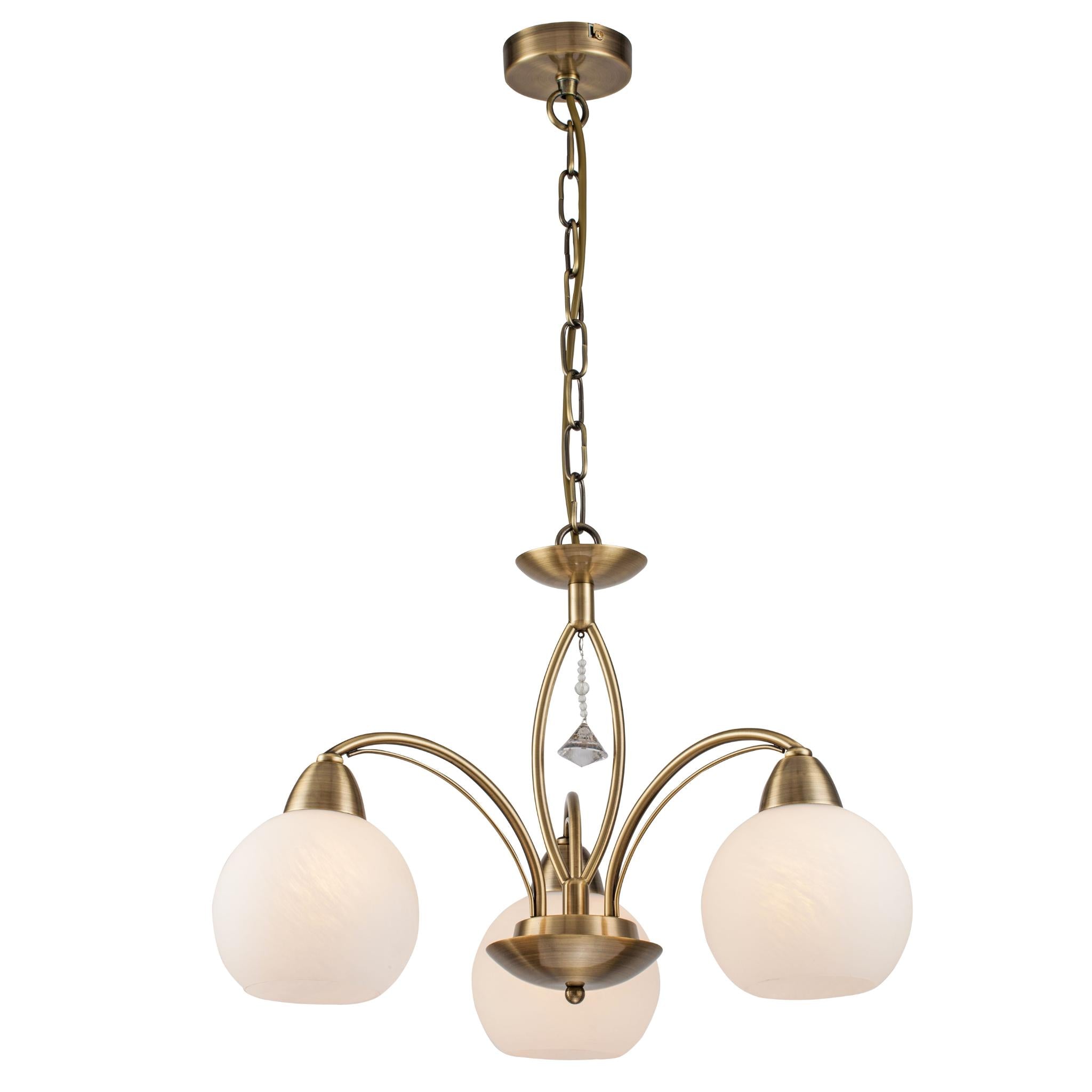 Vanity 328203-04 - Pendant lamp, 3-piece - Antique brass