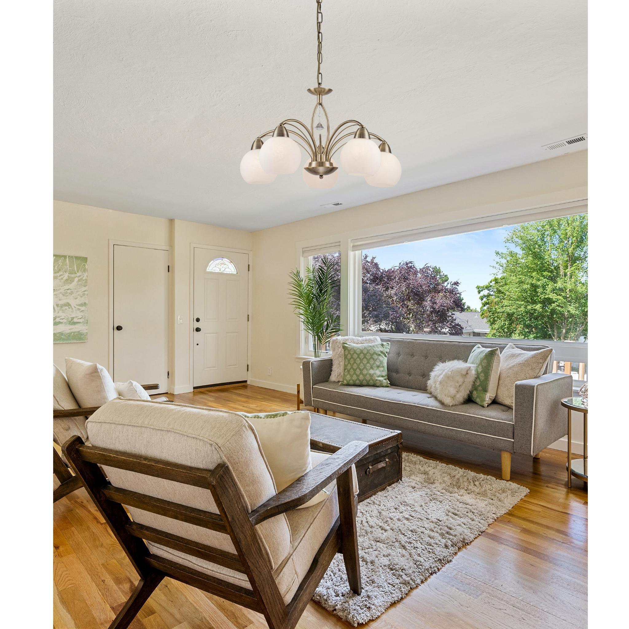 Vanity 328205-04 - Pendant lamp, 5-piece - Antique brass