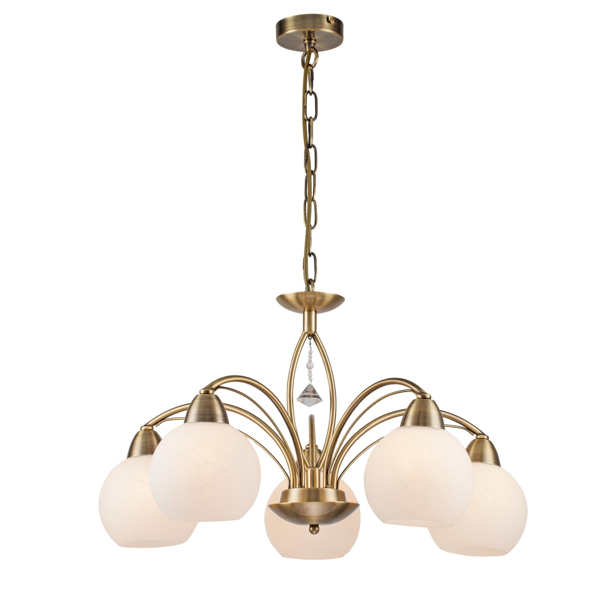 Vanity 328205-04 - Pendant lamp, 5-piece - Antique brass