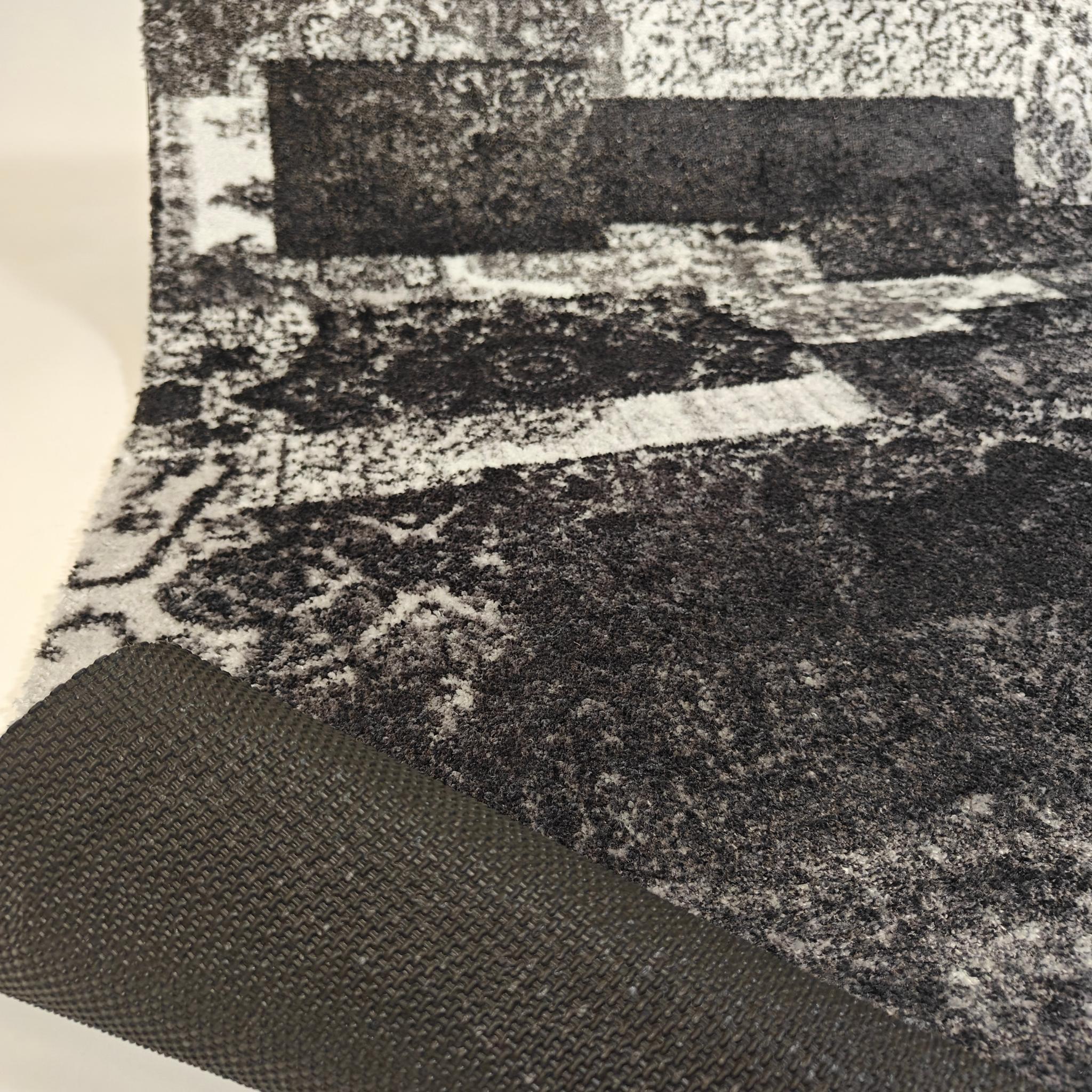 Vintage entrance rug Roll - black