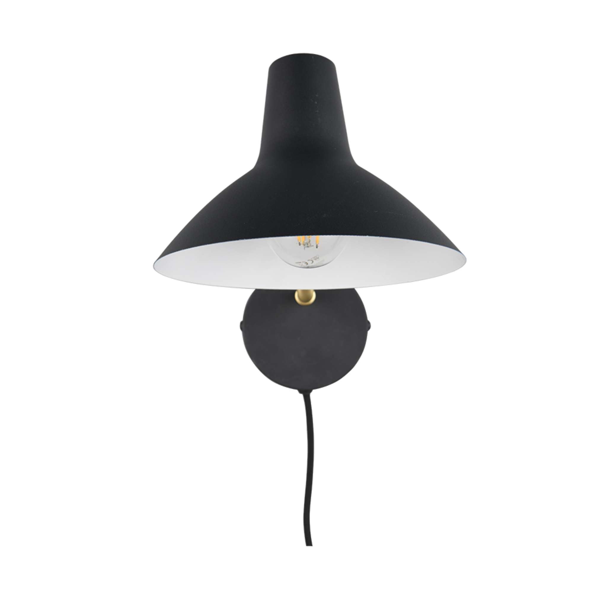 TRIO Traveller seinävalaisin E27 - musta/kulta