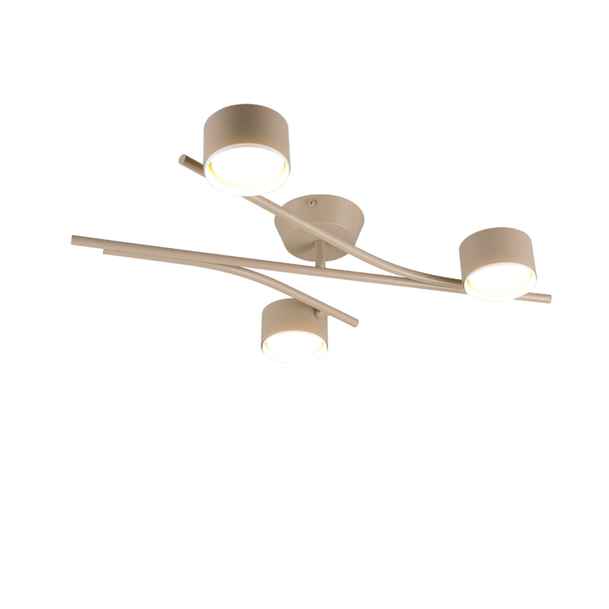 TRIO Coda kattovalaisin 3-os GX53 - lämmin beige