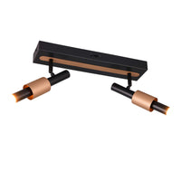 TRIO Ikaris LED spotti 2-os - mattamusta/kahvi