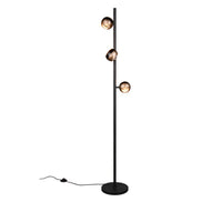 TRIO Orbit LED lattiavalaisin 3-os - mattamusta/kahvi