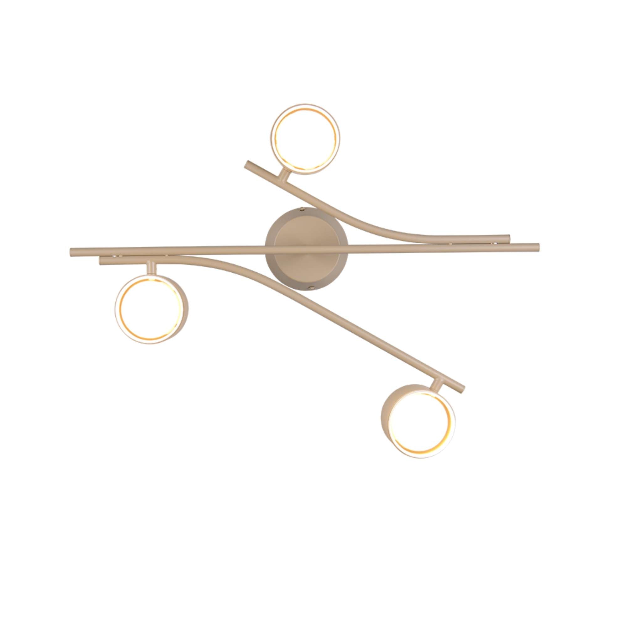 TRIO Coda kattovalaisin 3-os GX53 - lämmin beige