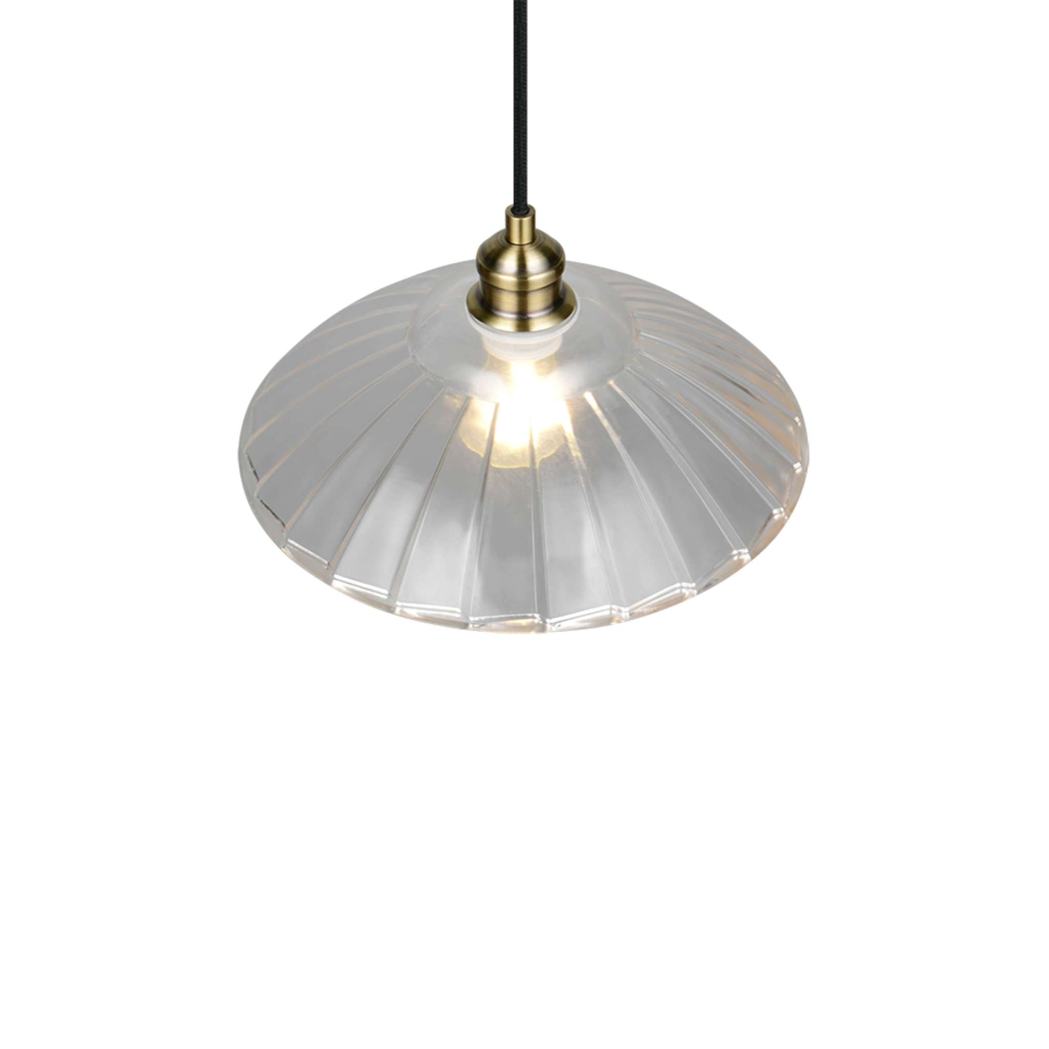 TRIO Eluna riippuvalaisin 1-os E27 - antiikkimessinki/kirkas