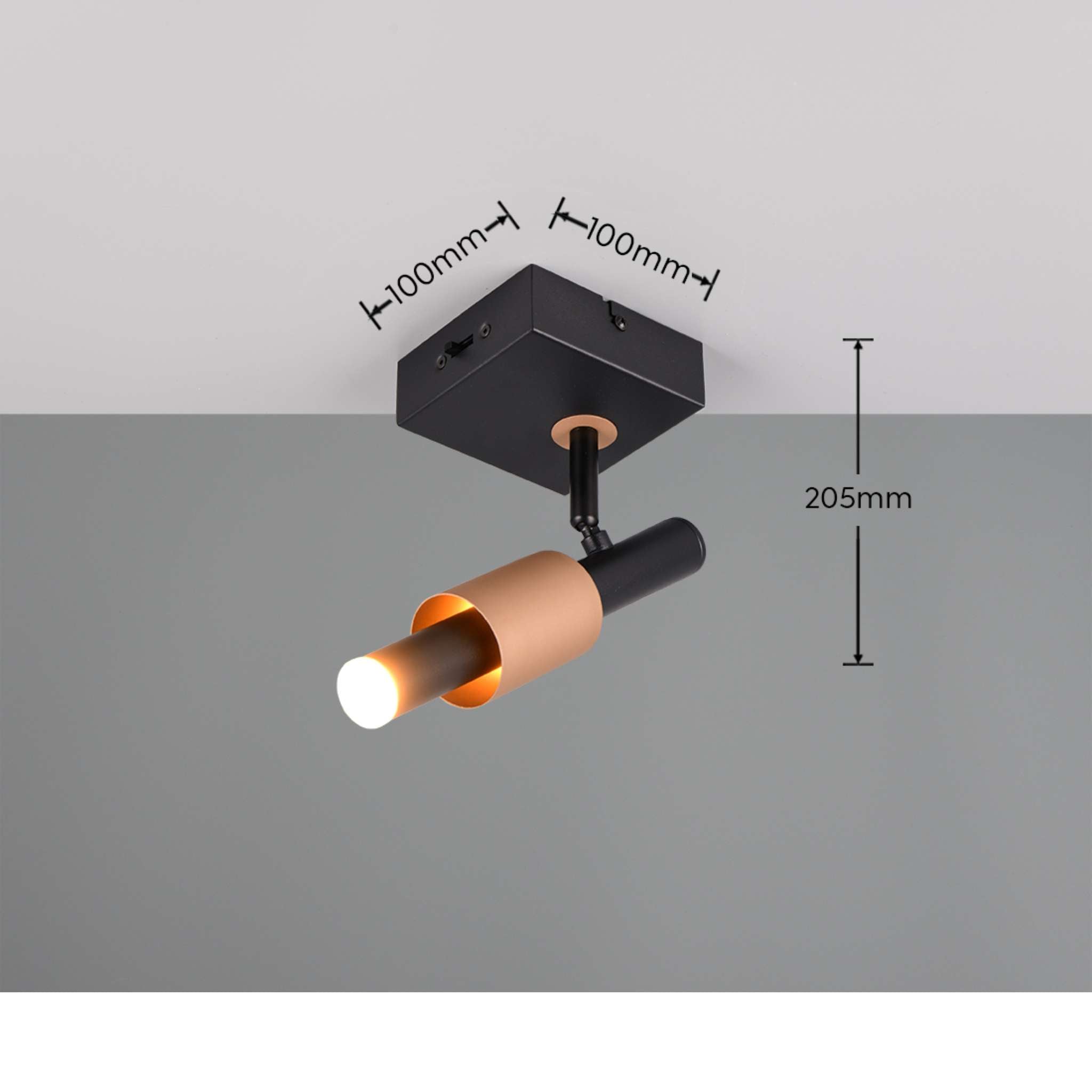 TRIO Ikaris LED spotti 1-os - mattamusta/kahvi