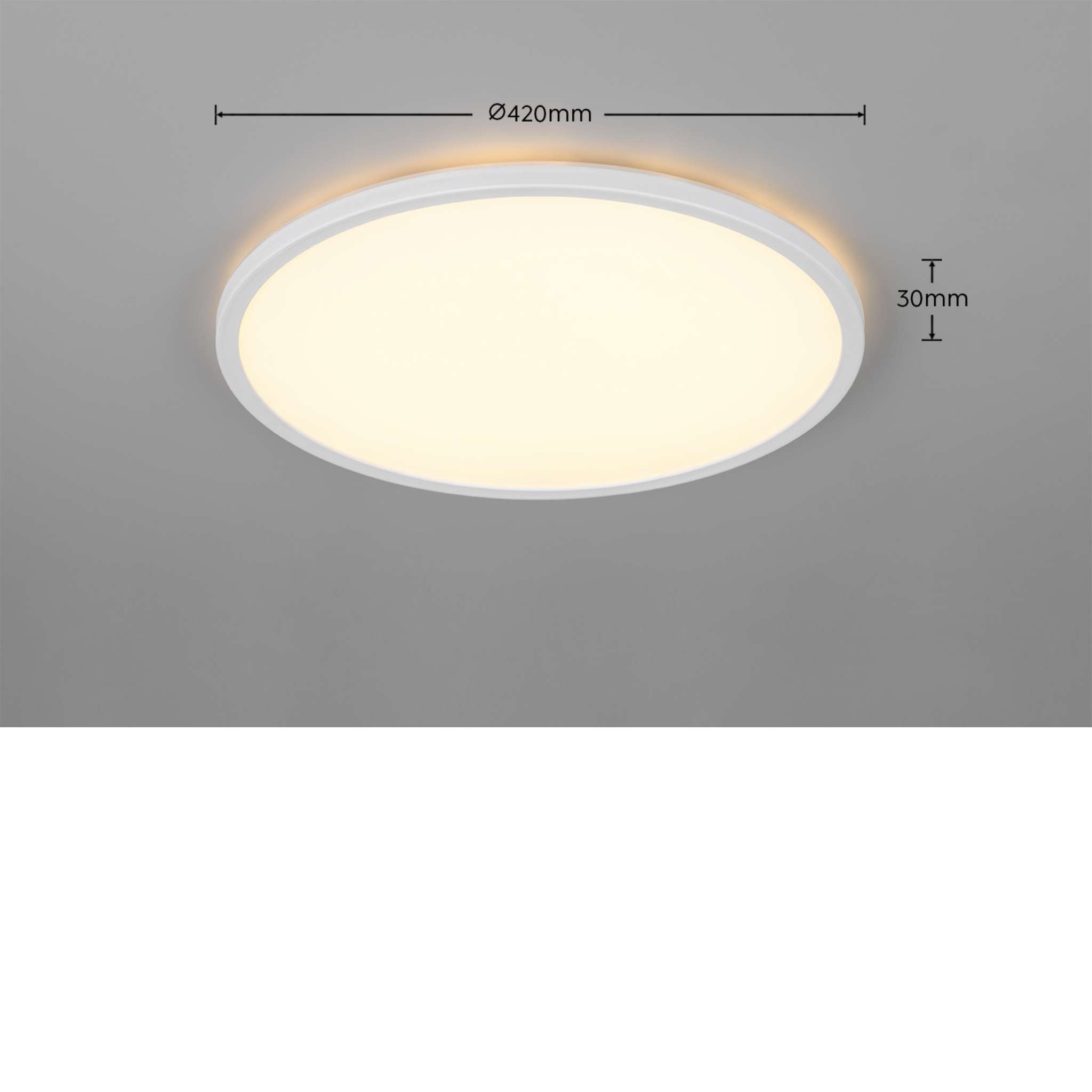 TRIO Joko LED kattovalaisin 42 cm - valkoinen