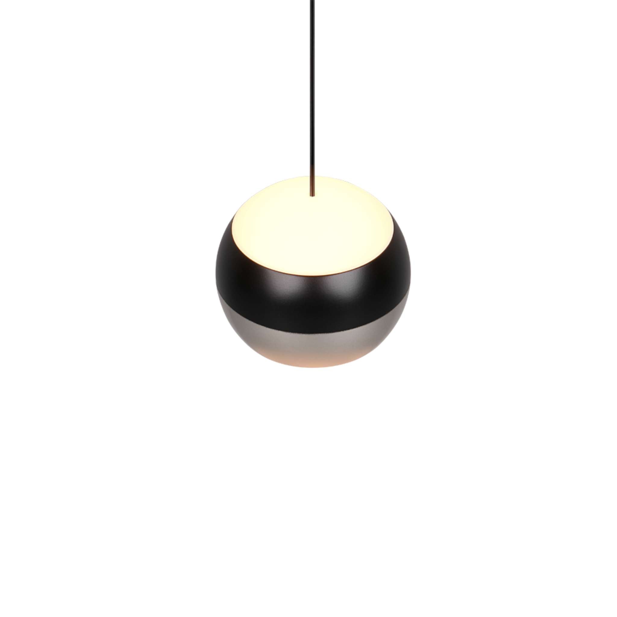 TRIO Orbit LED riippuvalaisin 1-os - harjattu teräs/mattamusta