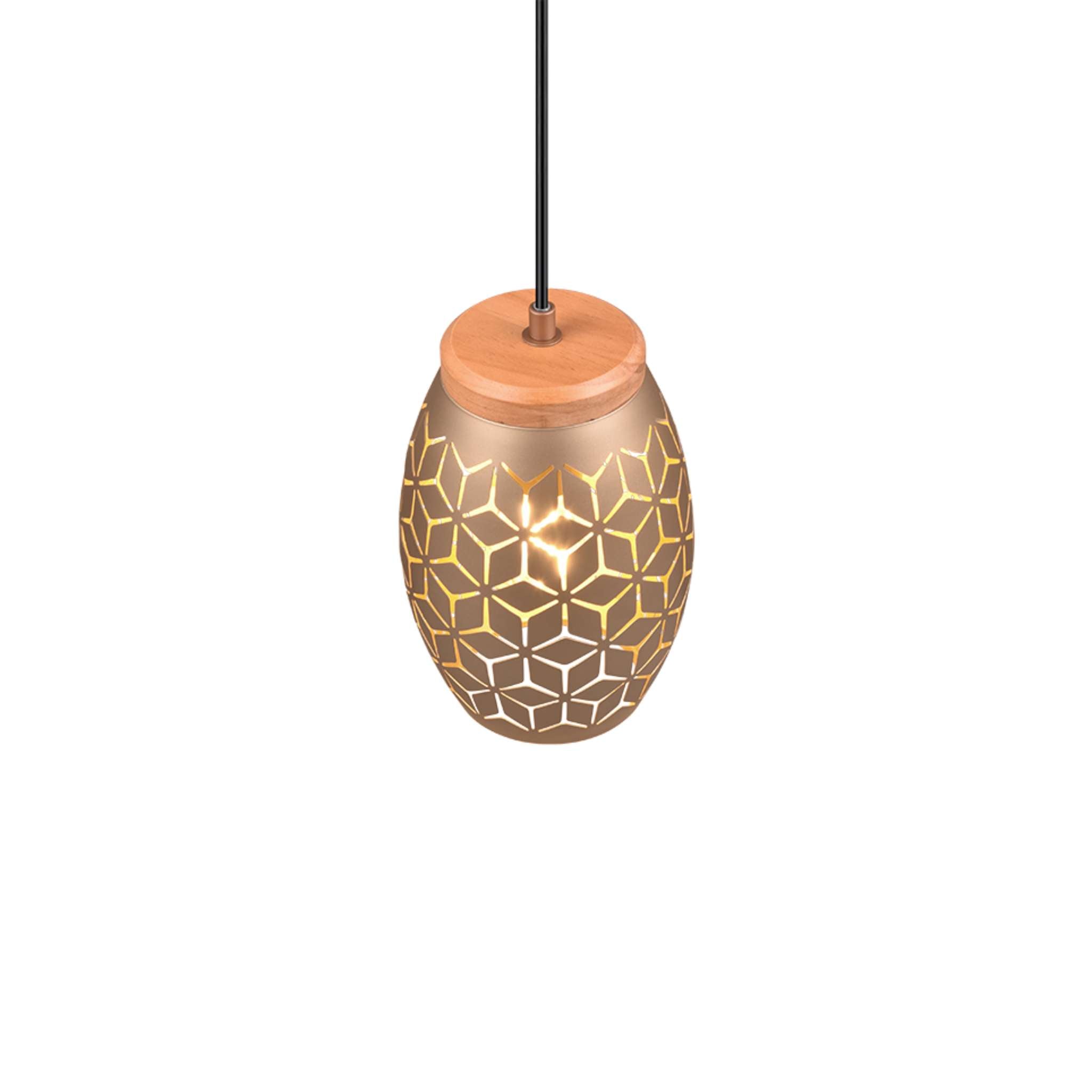 TRIO Bidar riippuvalaisin 1-os E27 - kahvinruskea