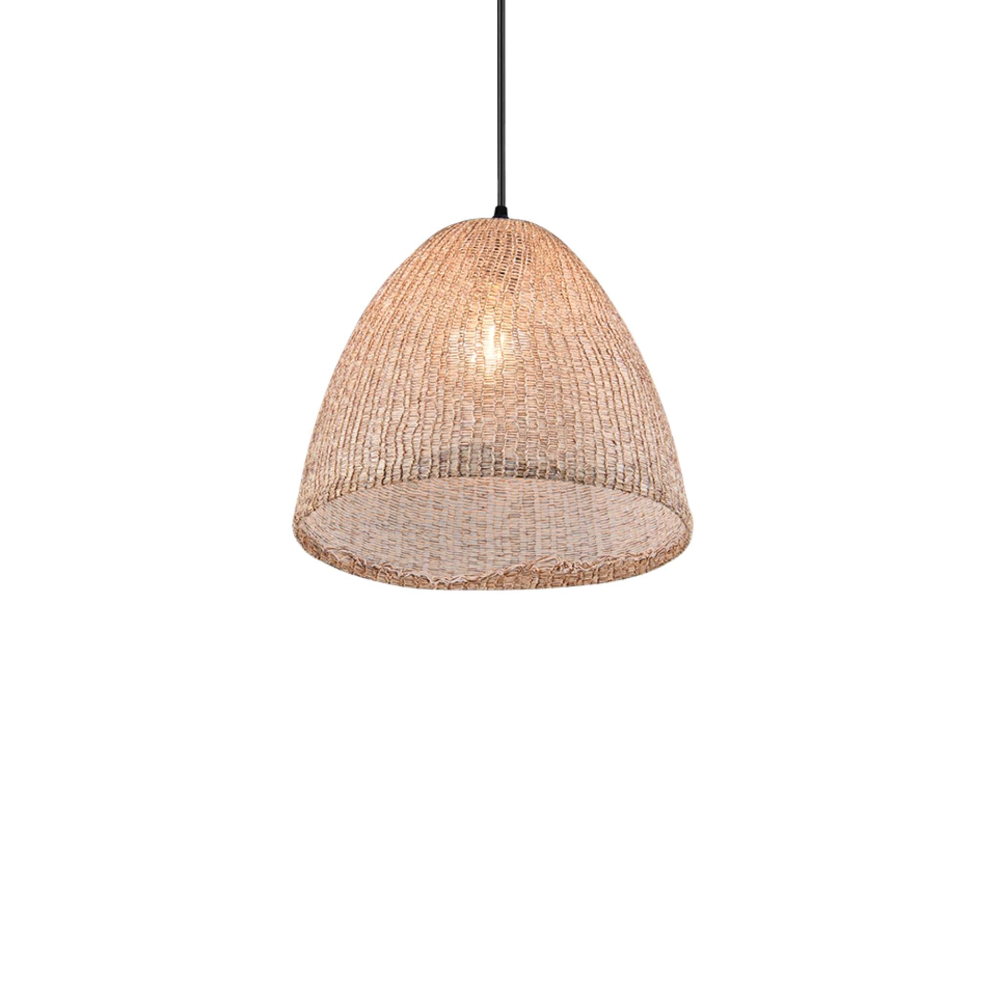 TRIO Kibito riippuvalaisin E27 - luonnollinen väri/mattamusta