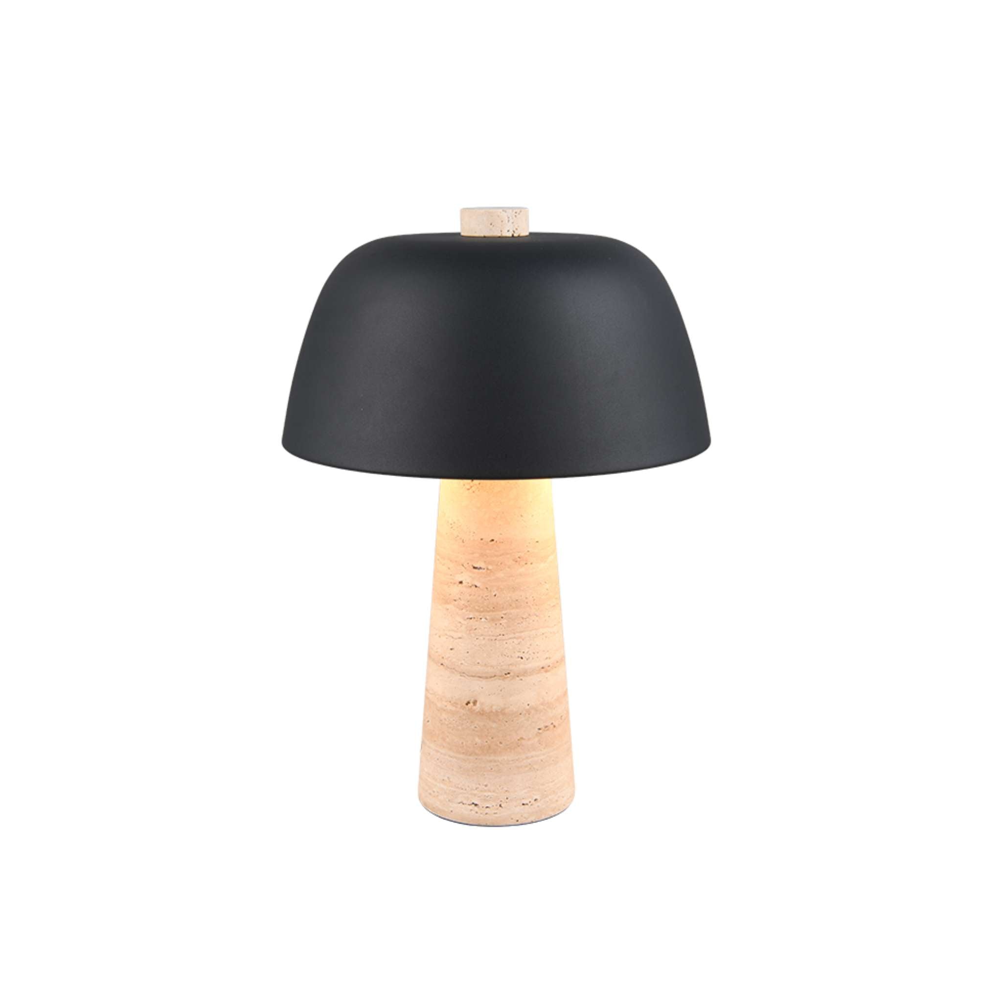 TRIO Timba table lamp 2xE27 - matte black/beige