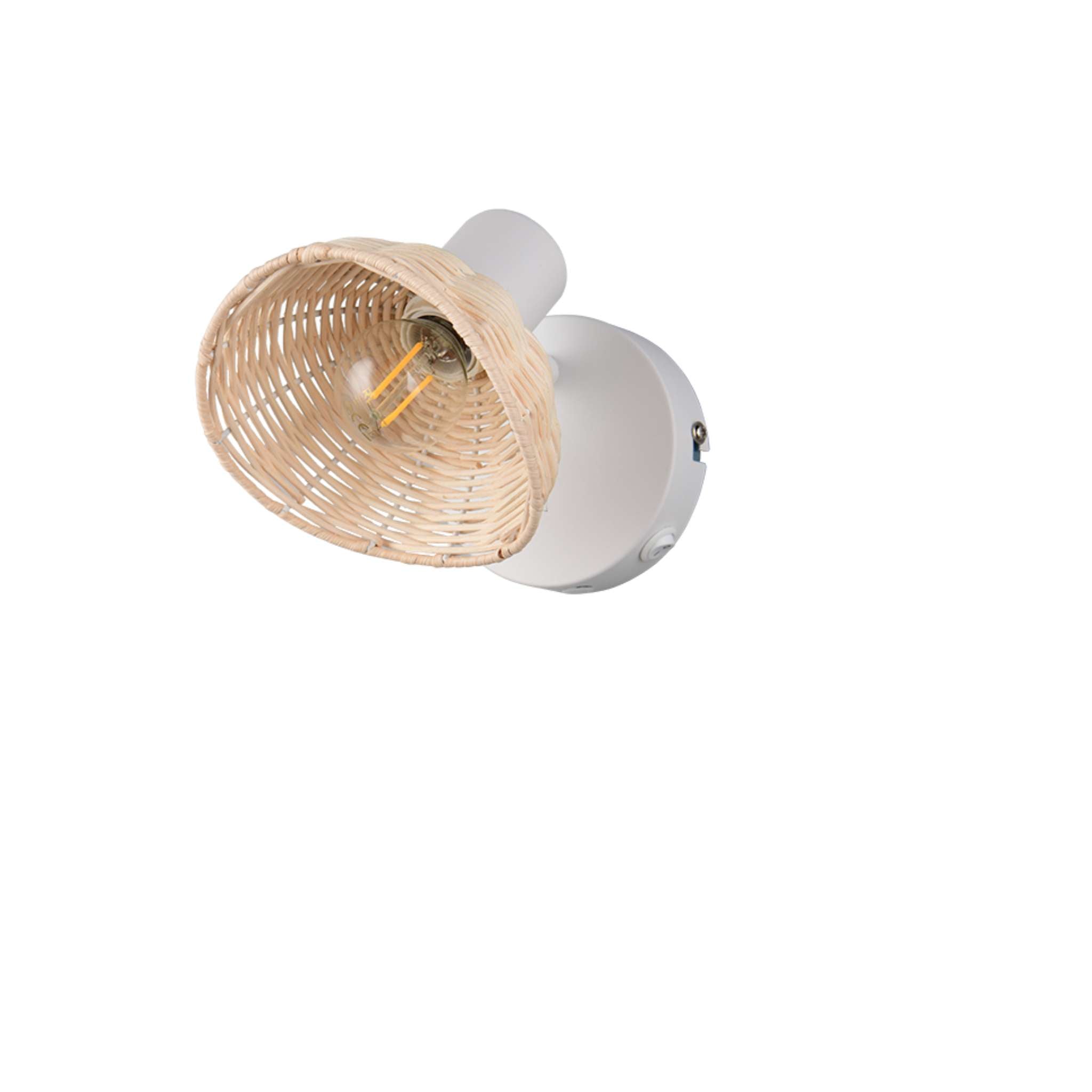 TRIO Calvi spotlight 1-piece E14 - matte white/natural color