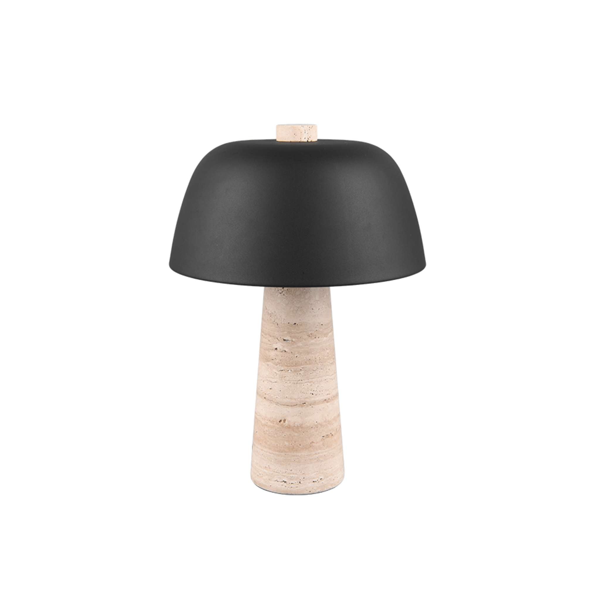 TRIO Timba table lamp 2xE27 - matte black/beige