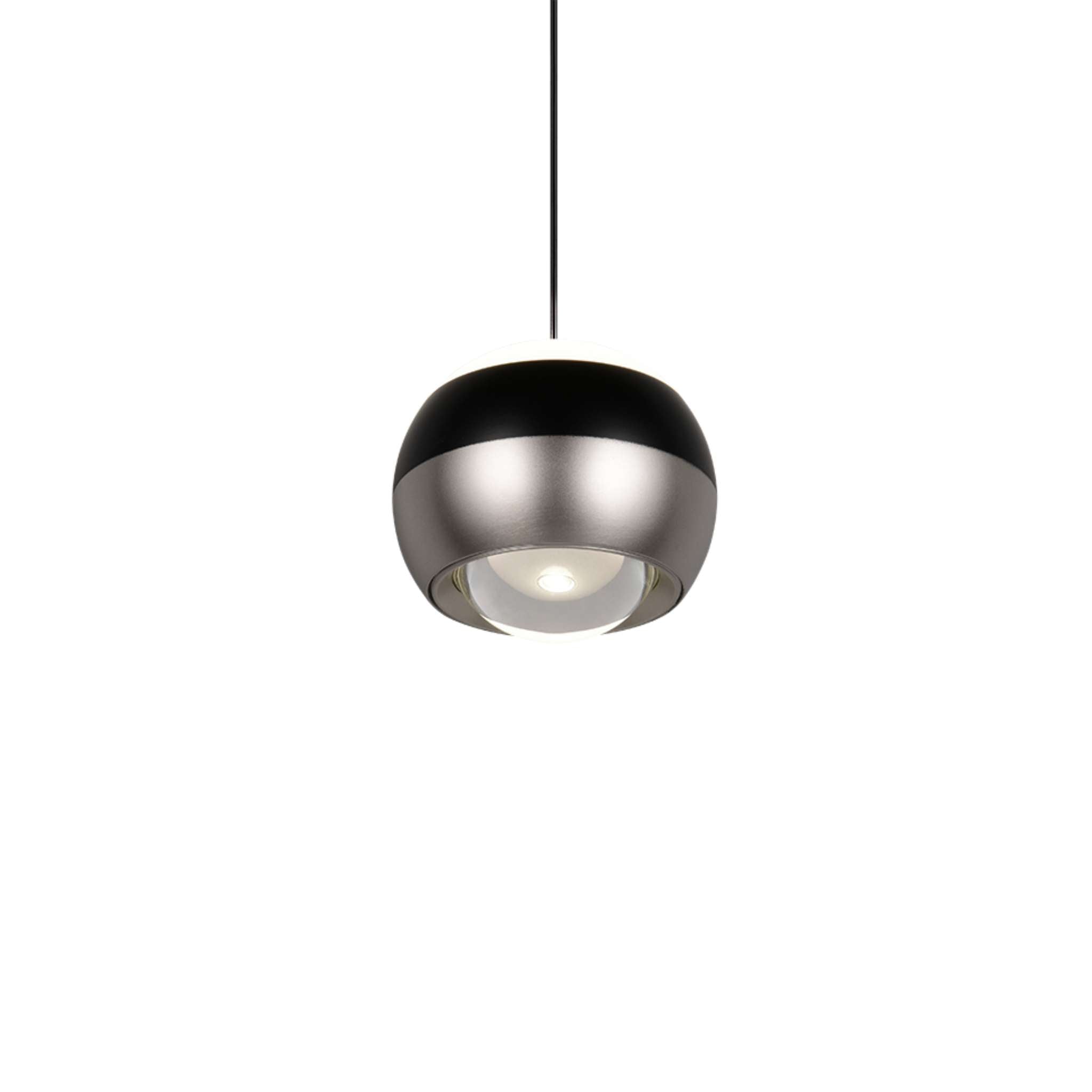 TRIO Orbit LED riippuvalaisin 1-os - harjattu teräs/mattamusta