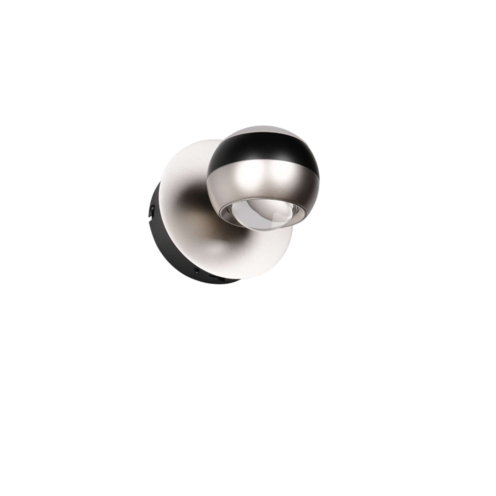 TRIO Orbit LED seinävalaisin - harjattu teräs/mattamusta