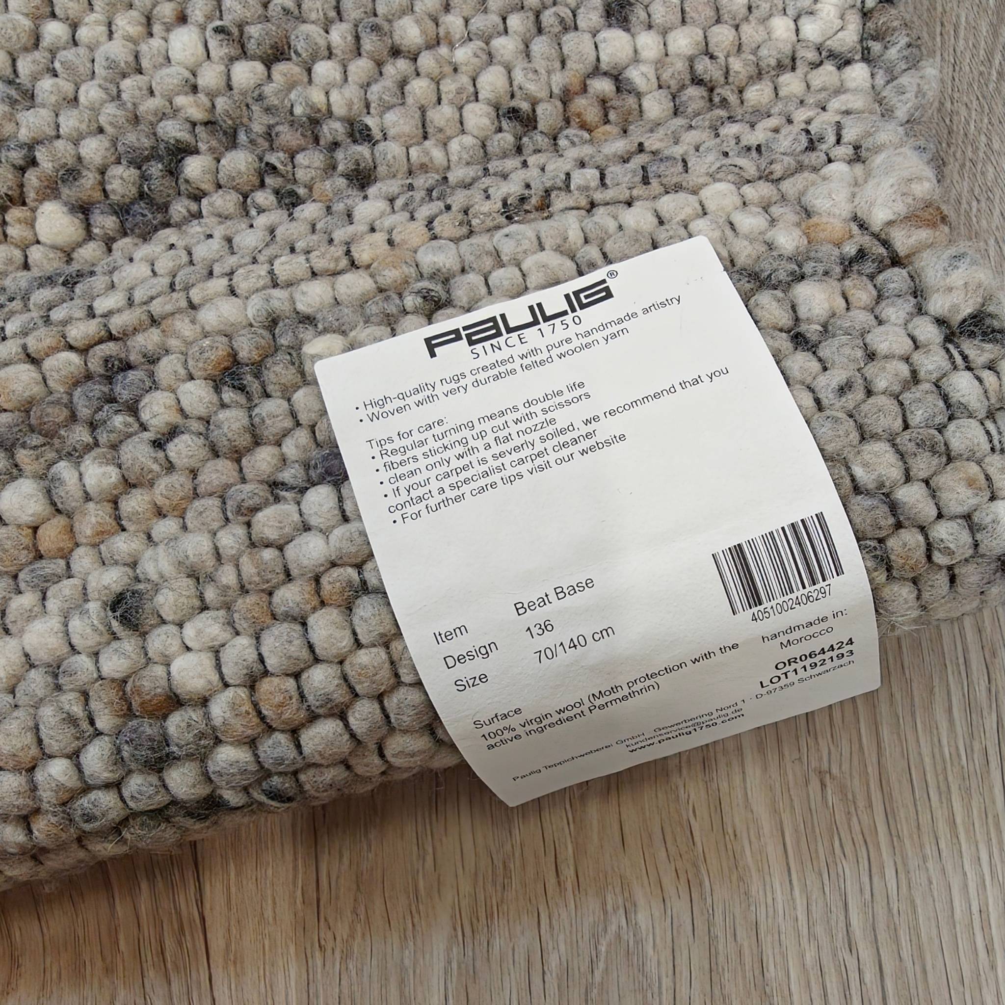 Beat Base 136 villamatto, mittatilaus - harmaa-beige