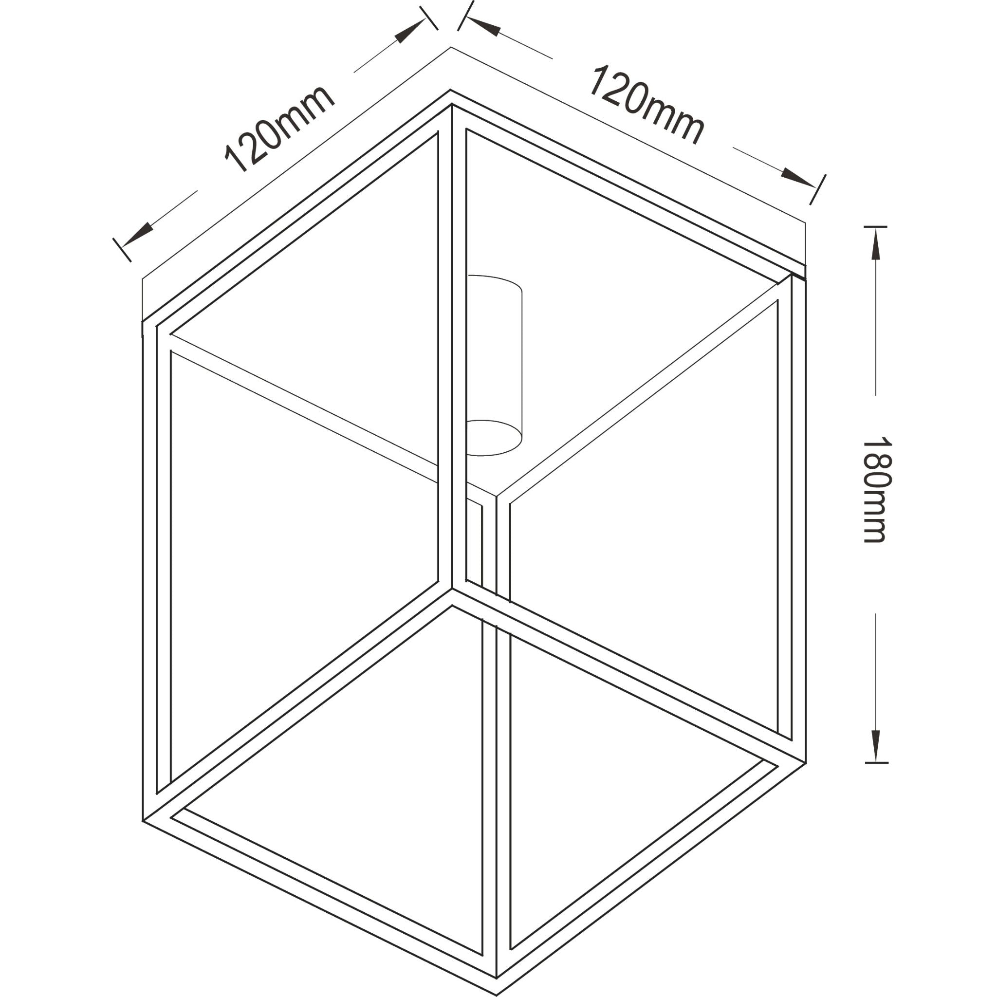 Cage 638701-02 - Kattovalaisin - Musta -  Messinki