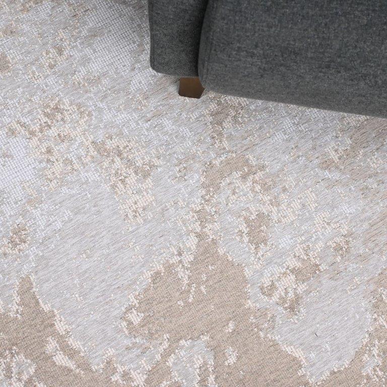 Carissa sileäksi kudottu matto - Vaaleaharmaa