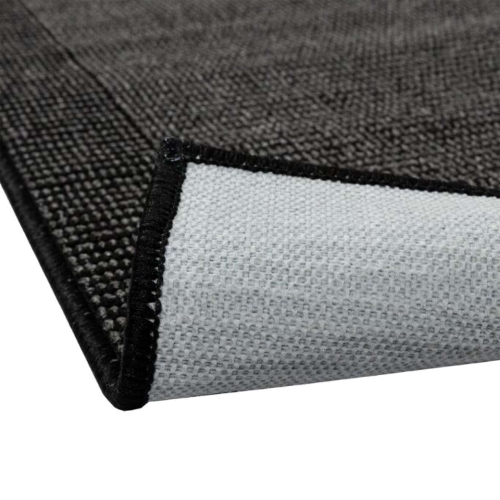 Lino kumipohjainen matto Rulla - Musta