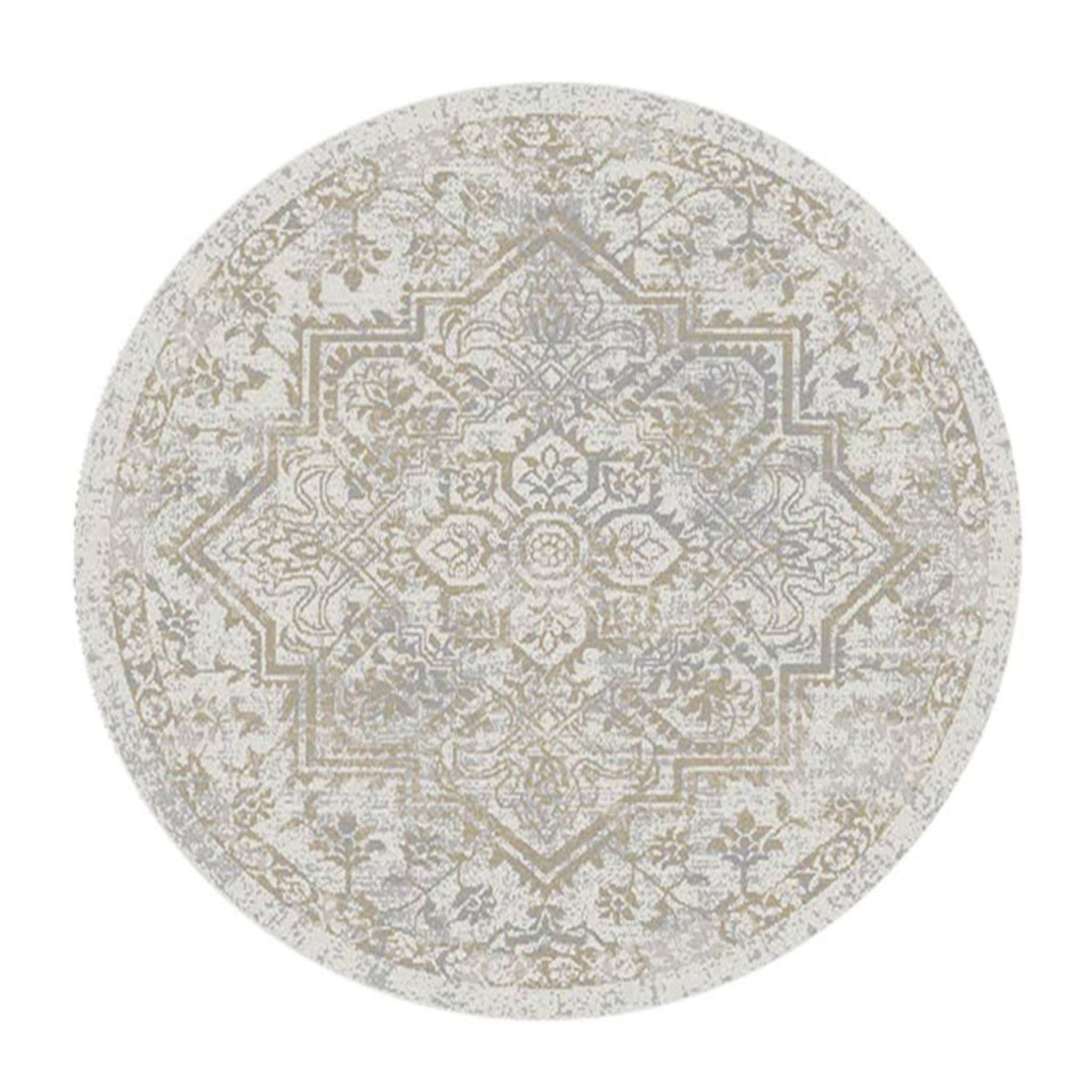 Luna itämainen nukkamatto - valkoinen-beige