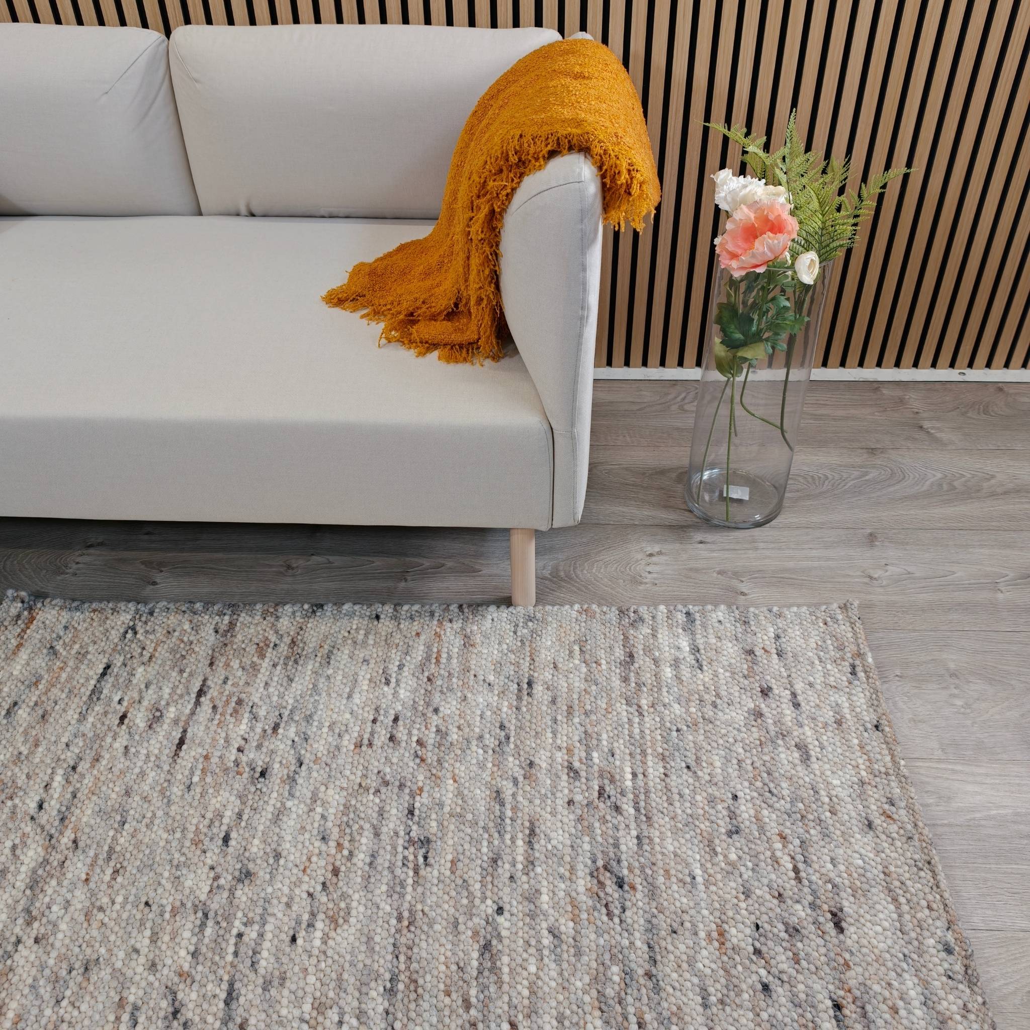 Playa Base 501 villamatto, mittatilaus - beige - harmaa