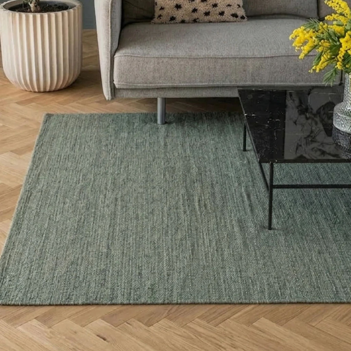 Saba Wool Rug - Green