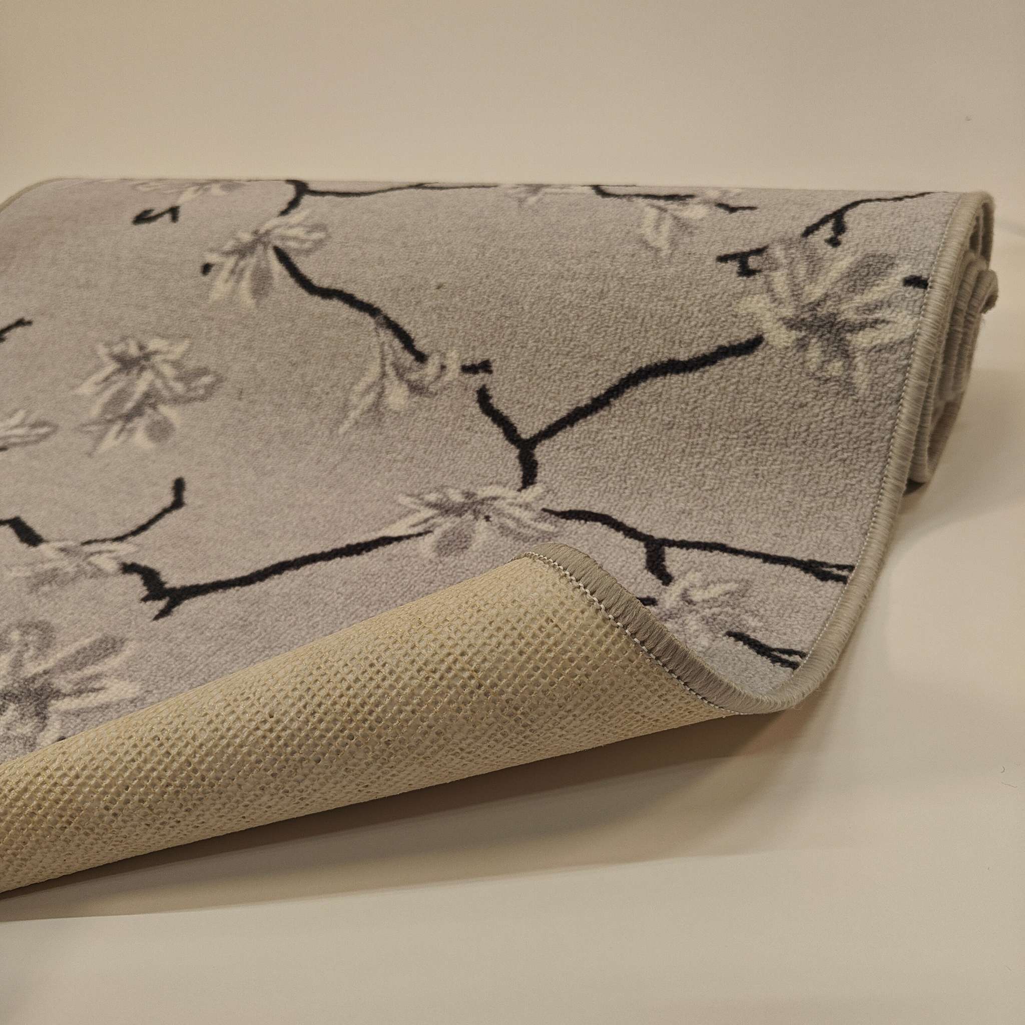 Stella kumipohjainen käytävämatto rulla 80cm - harmaa