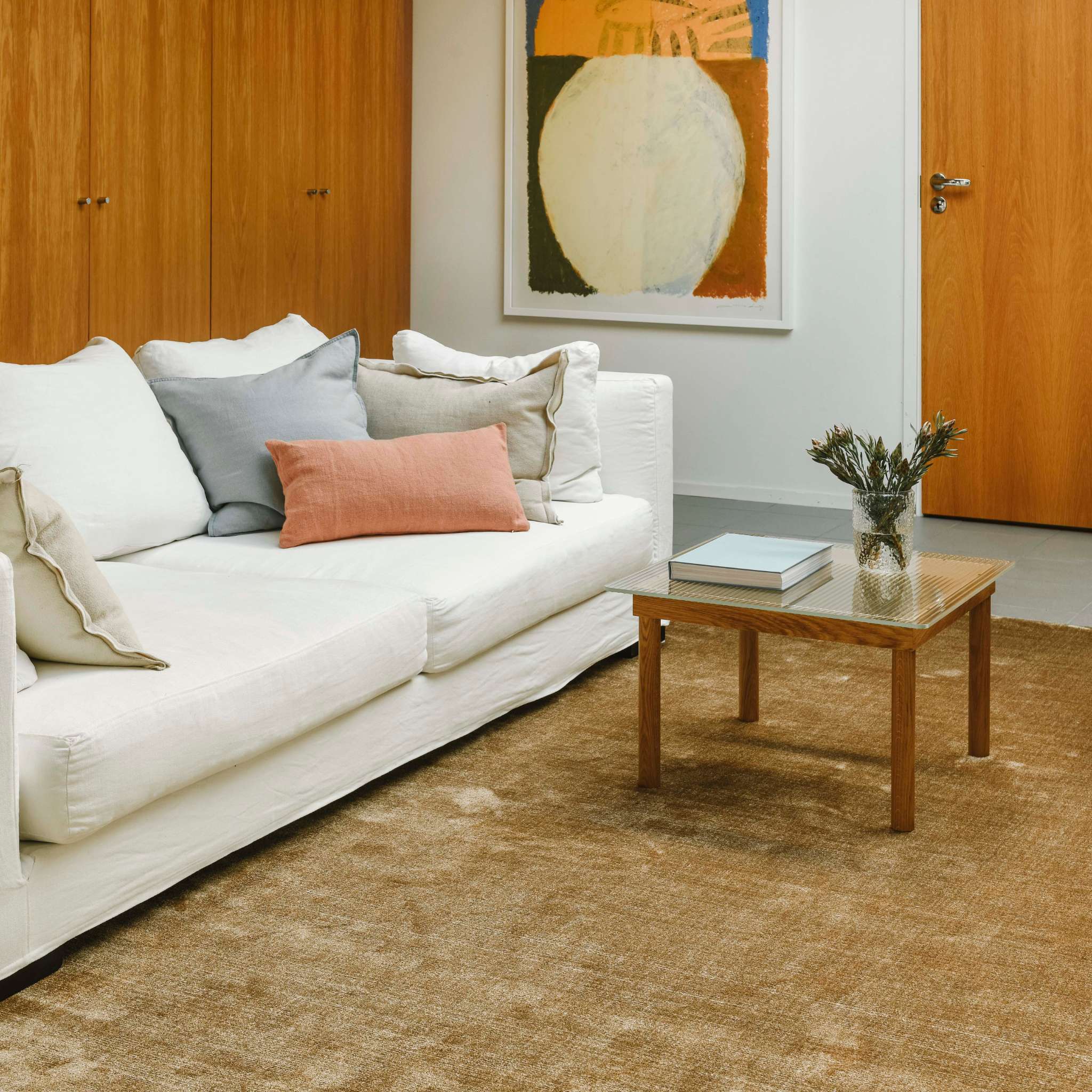 VM Carpet Sametti matto, omalla mitalla - 246 keltainen