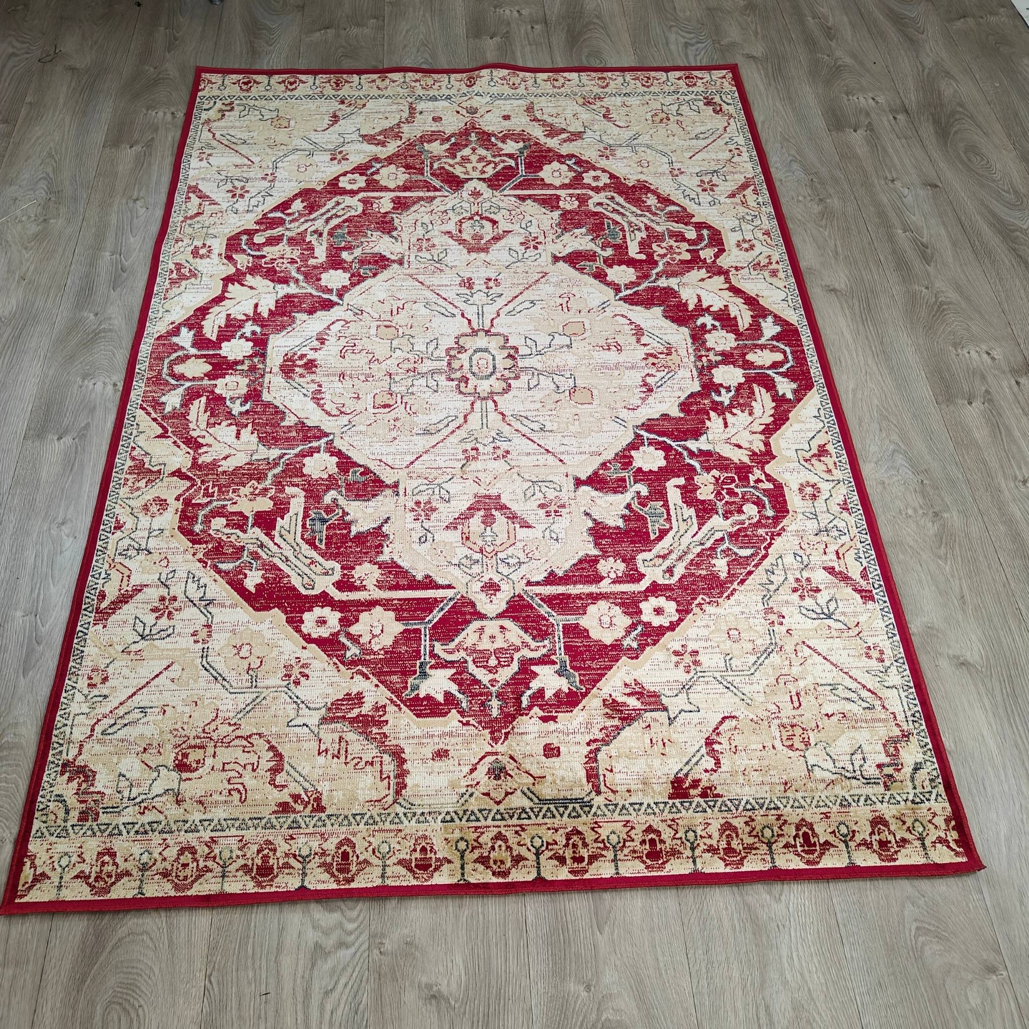 Valencia viskoosimatto - punainen