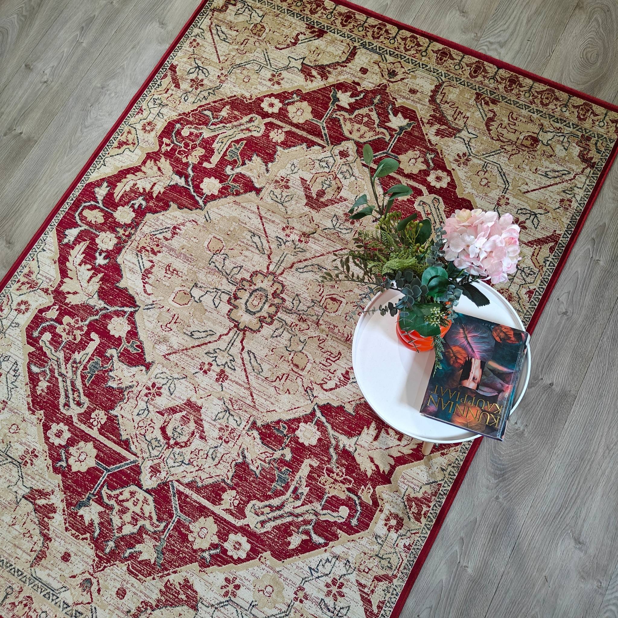 Valencia viskoosimatto - punainen