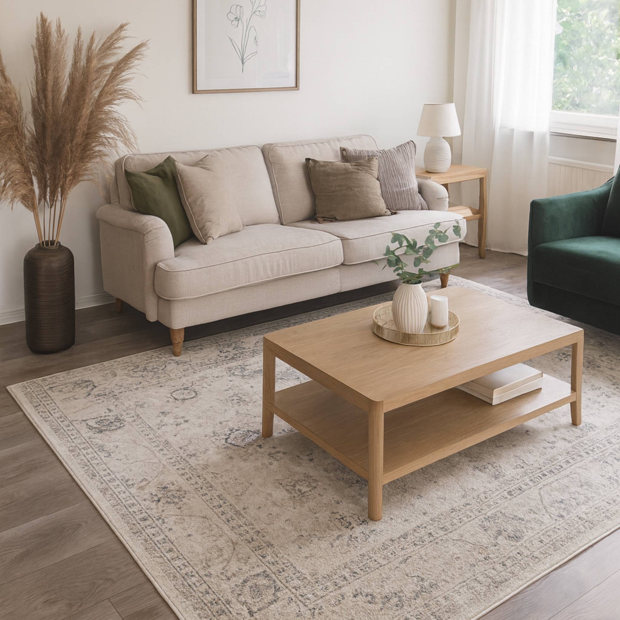 Velouria viskoosimatto - beige