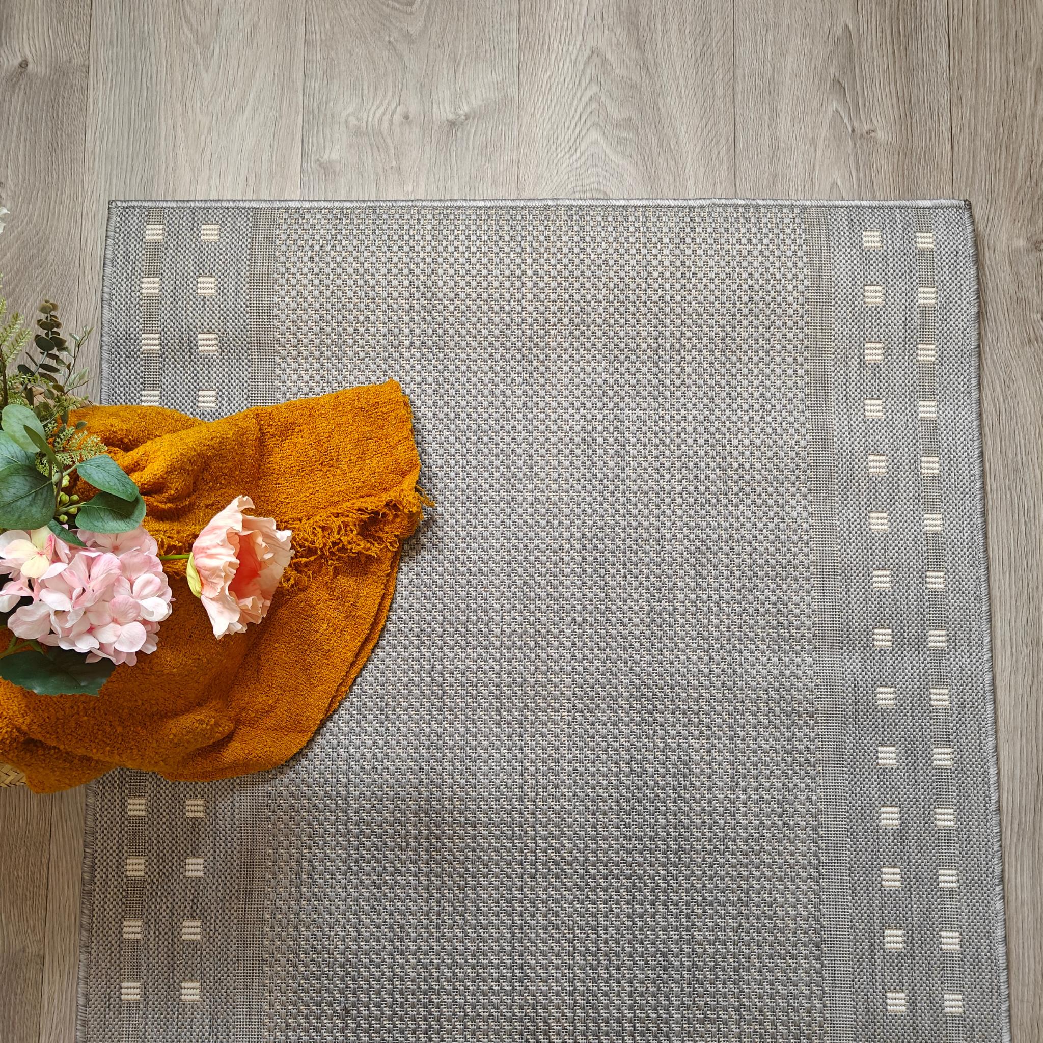 Essenza hopea 100cm käytävämatto Rulla - hopea