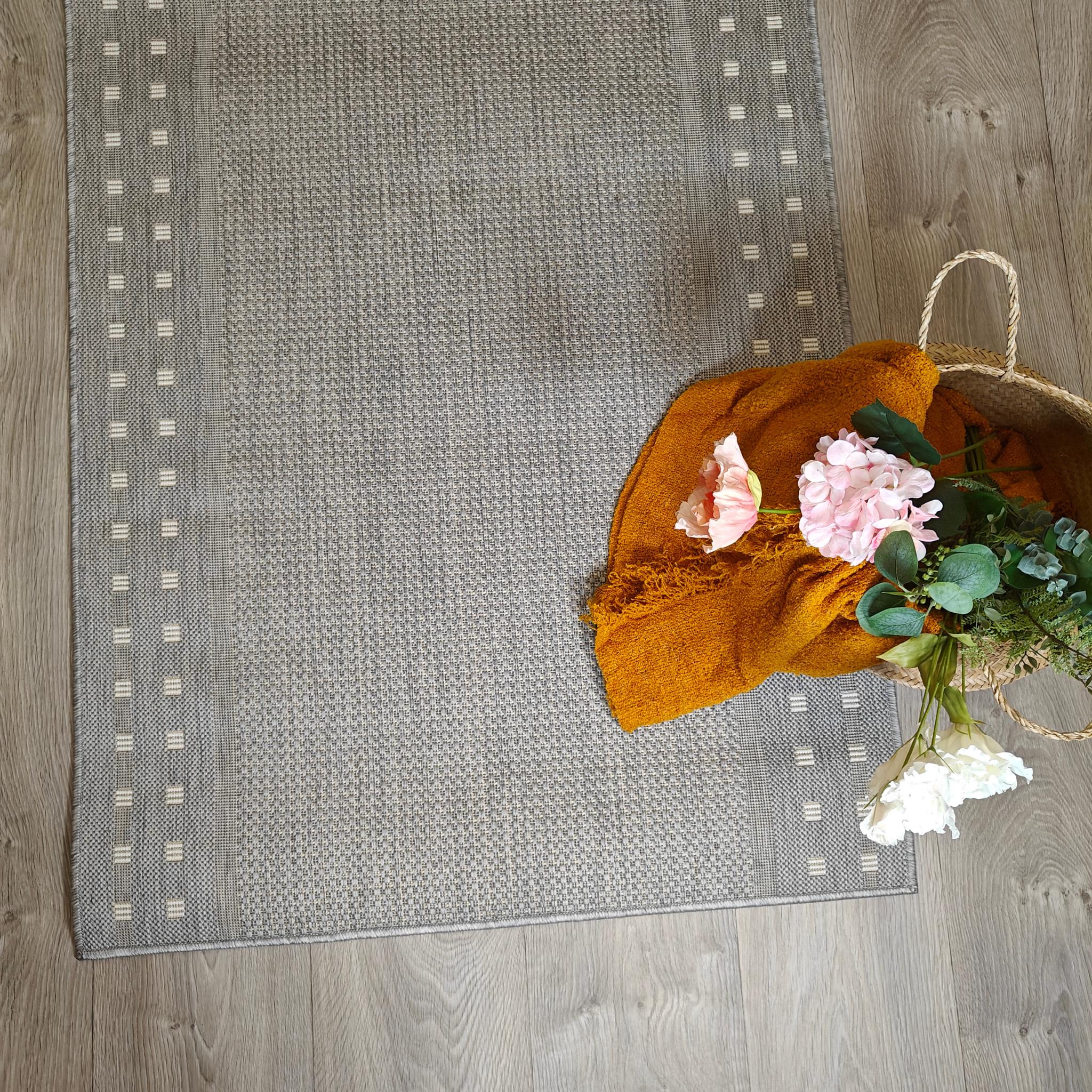 Essenza hopea 100cm käytävämatto Rulla - hopea