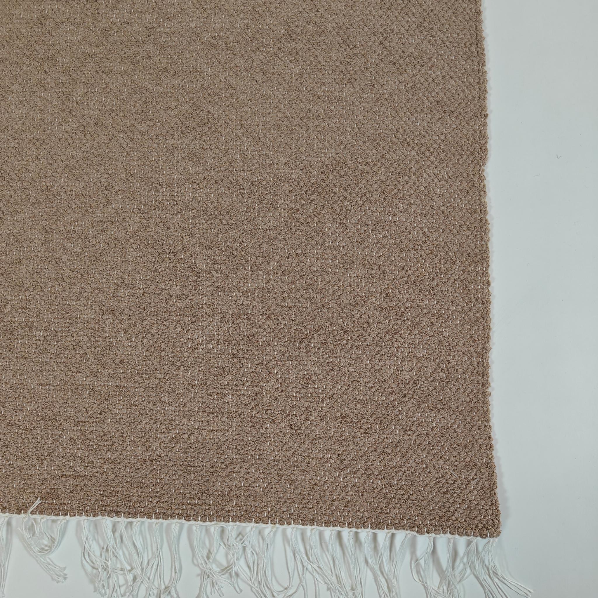 Modern kotimainen puuvillamatto - beige/valkoinen