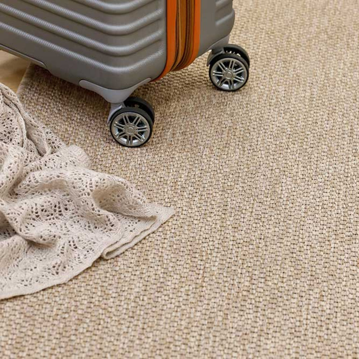 Narma BROOKLYN sileäksi kudottu matto, omalla mitalla - Beige